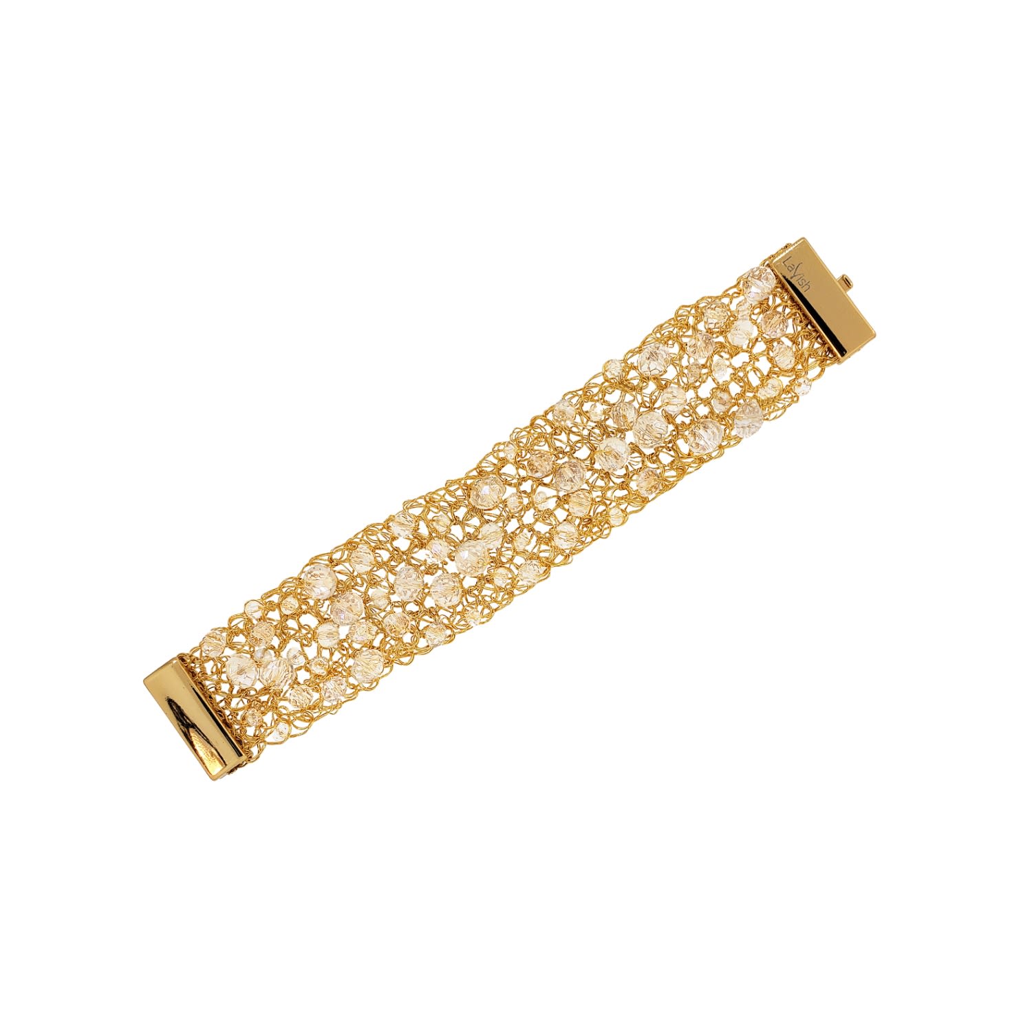 Clear & Gold Aurora Handmade Bracelet