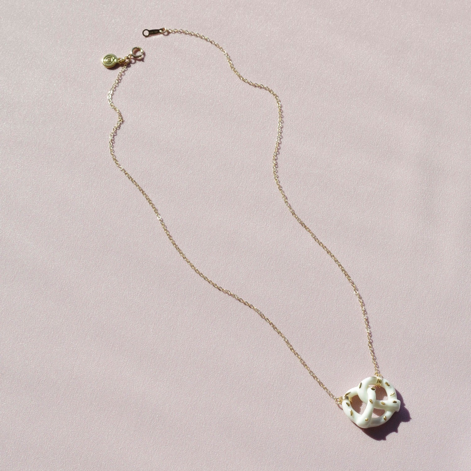 Mini Porcelain Pretzel Necklace