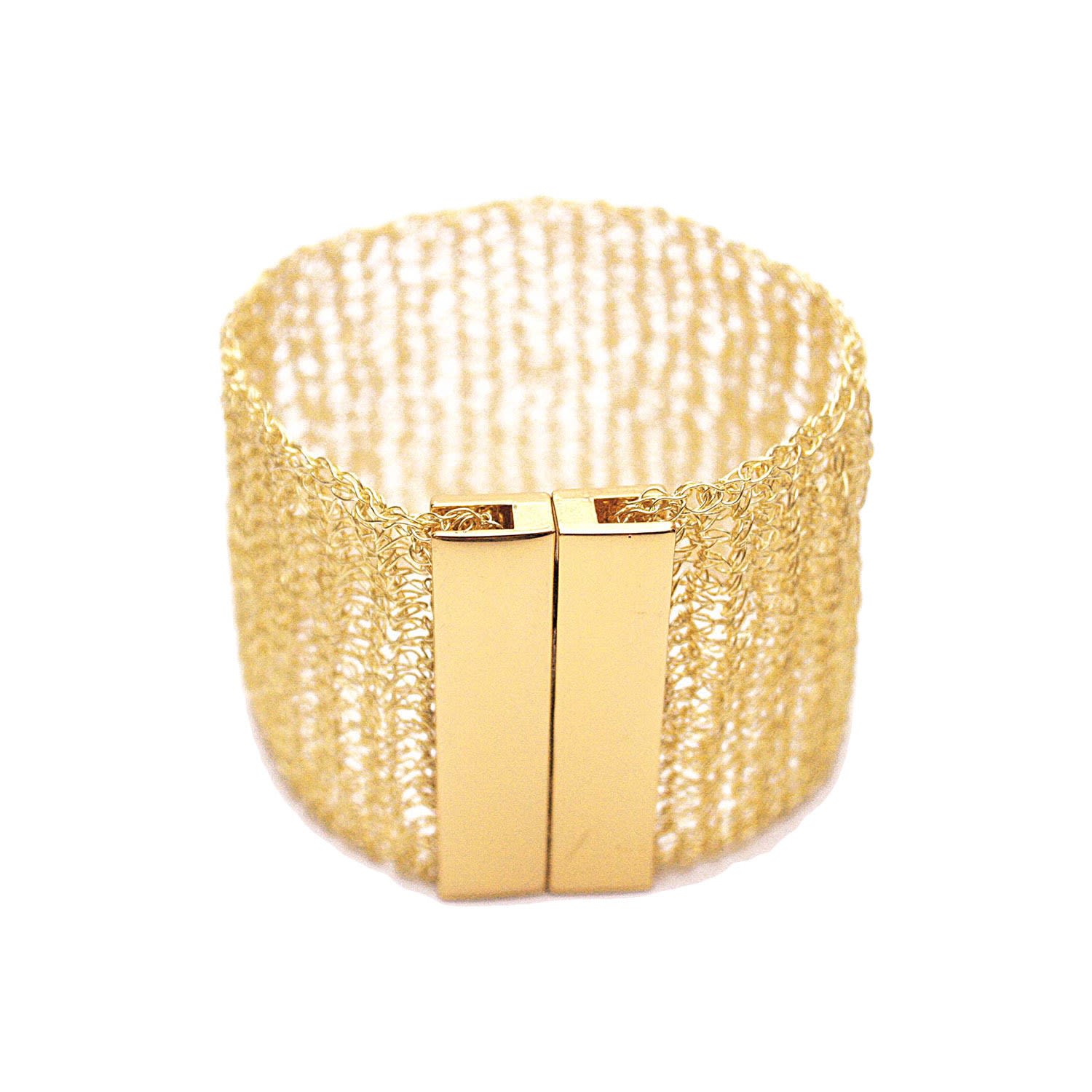 All Gold Mesh Handmade Bracelet