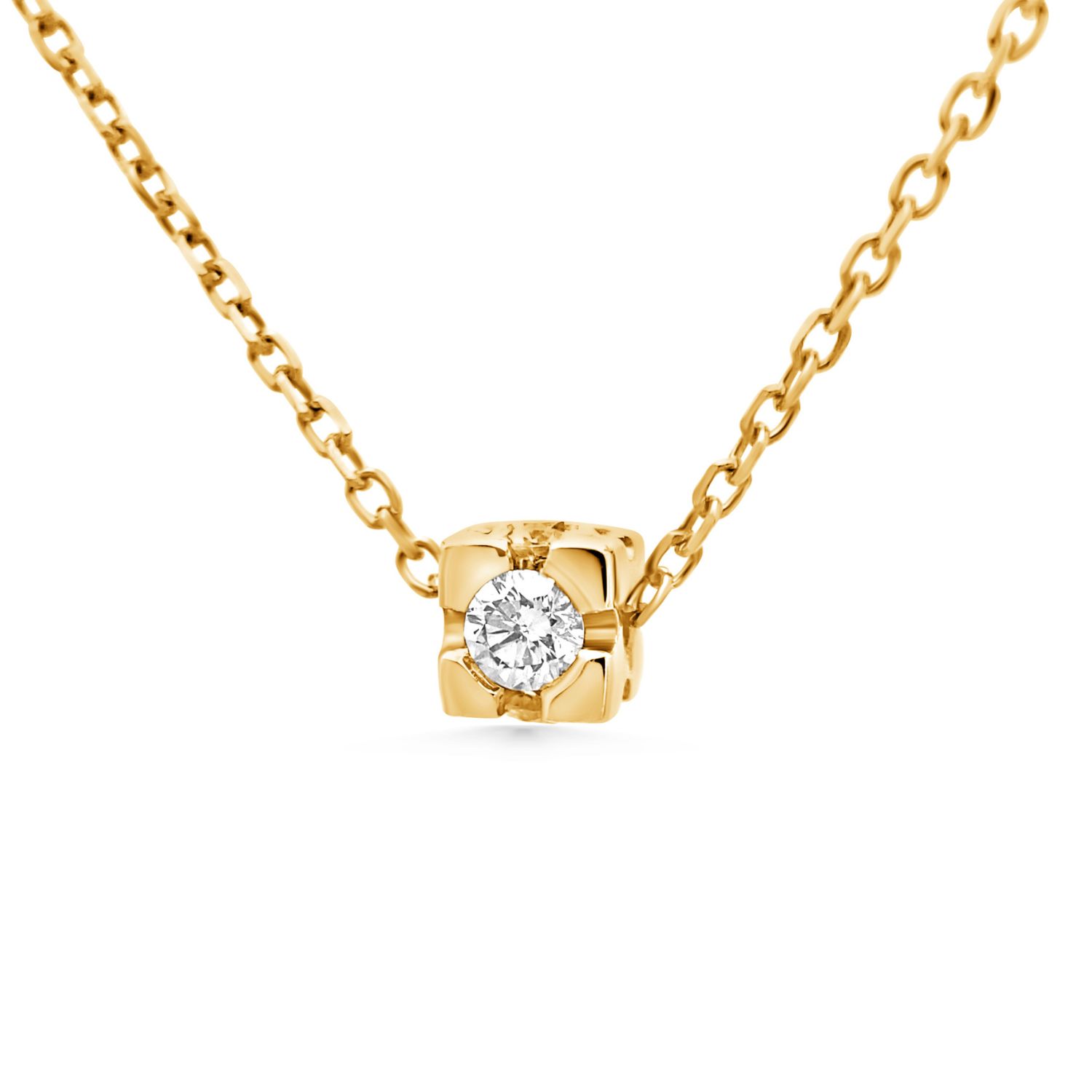 Cube Diamond Necklace