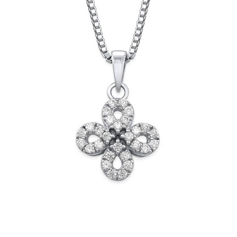 Cubic Zirconia Infinity Cross necklace