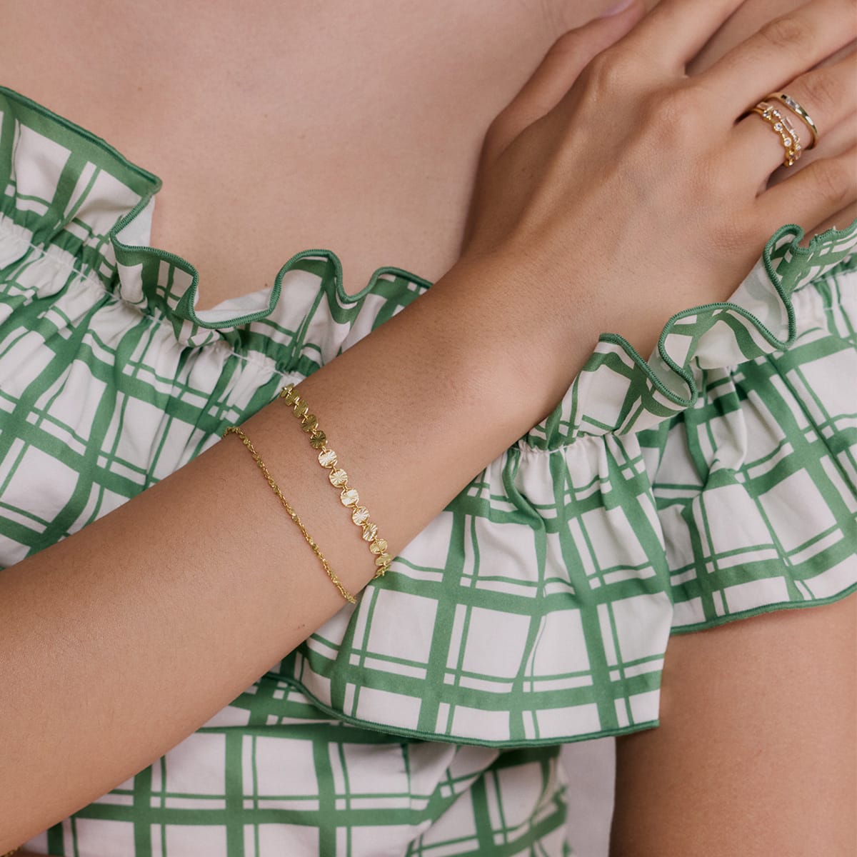 Curb Lightweight Chain Bracelet 18ct Gold Plate