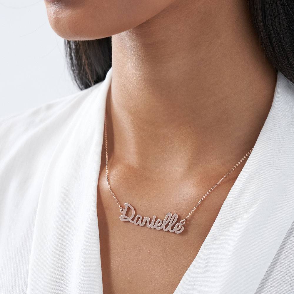 Personalized Cursive Name Necklace in Rose Gold Plating