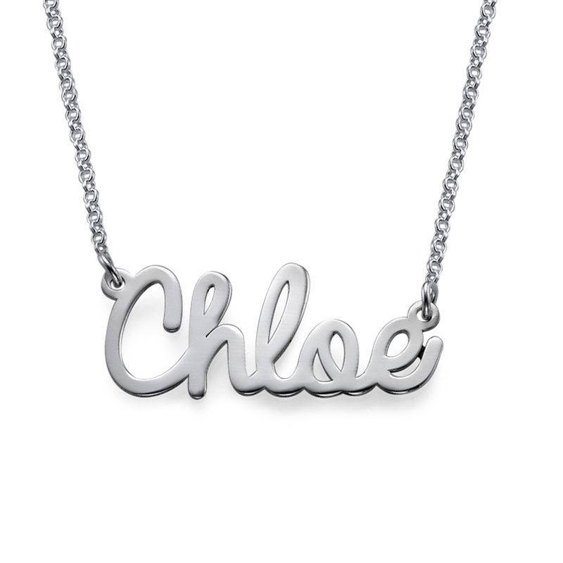 Cursive Name Necklace in Silver