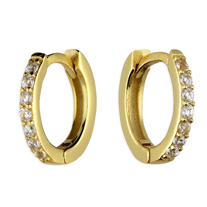 Curve Gold Huggie Earrings