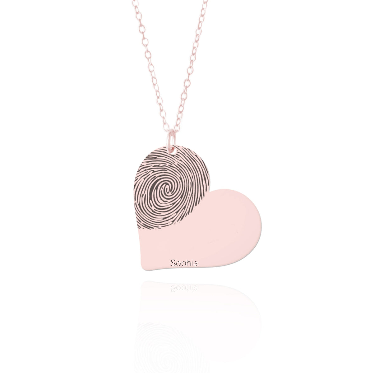 Fingerprint Heart Necklace For Girlfriend