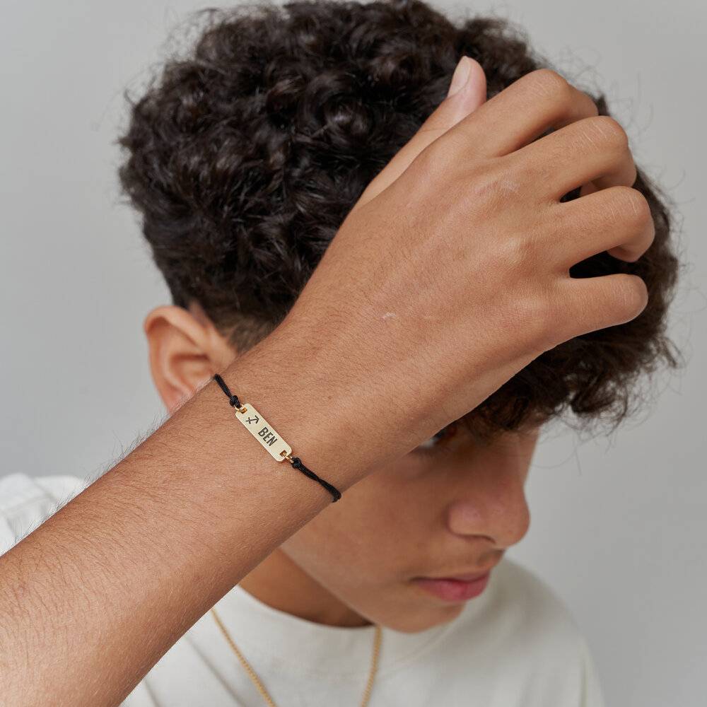 Custom Zodiac Bracelet for Boys in 18K Gold Plating