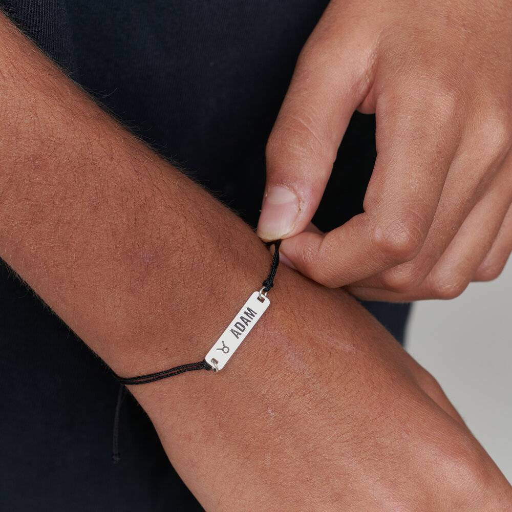 Custom Zodiac Bracelet for Boys in Sterling Silver