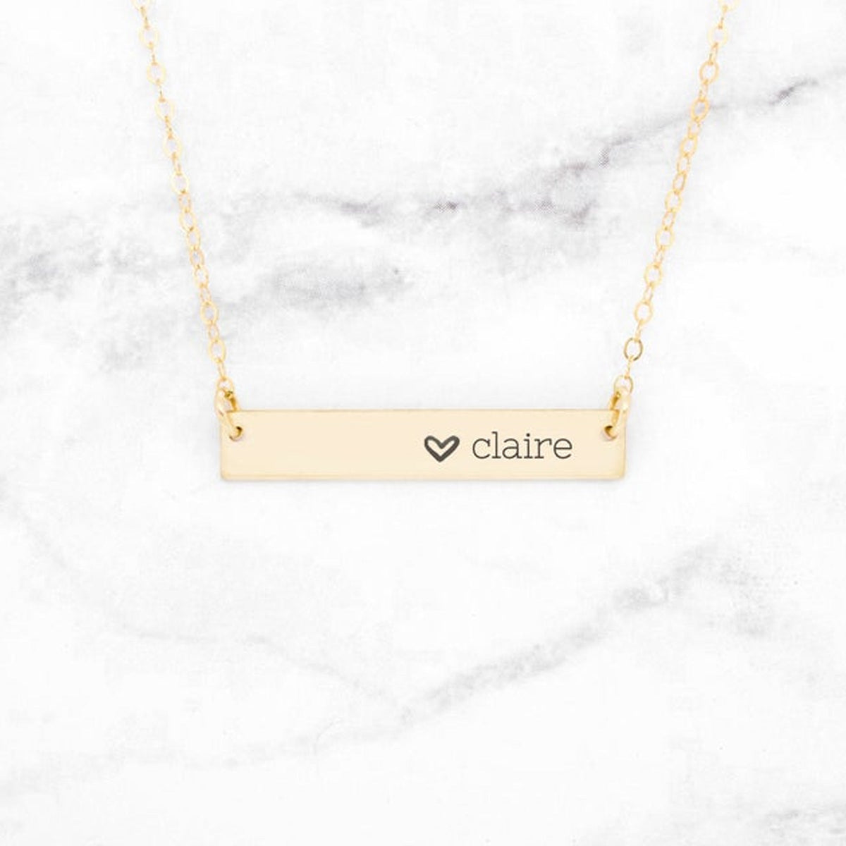Custom Name Bar Necklace