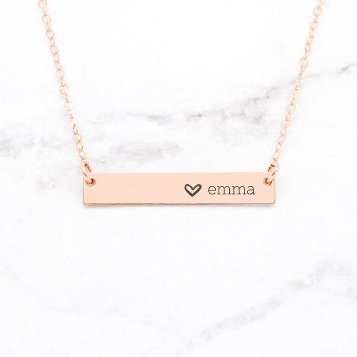 Custom Name Bar Necklace