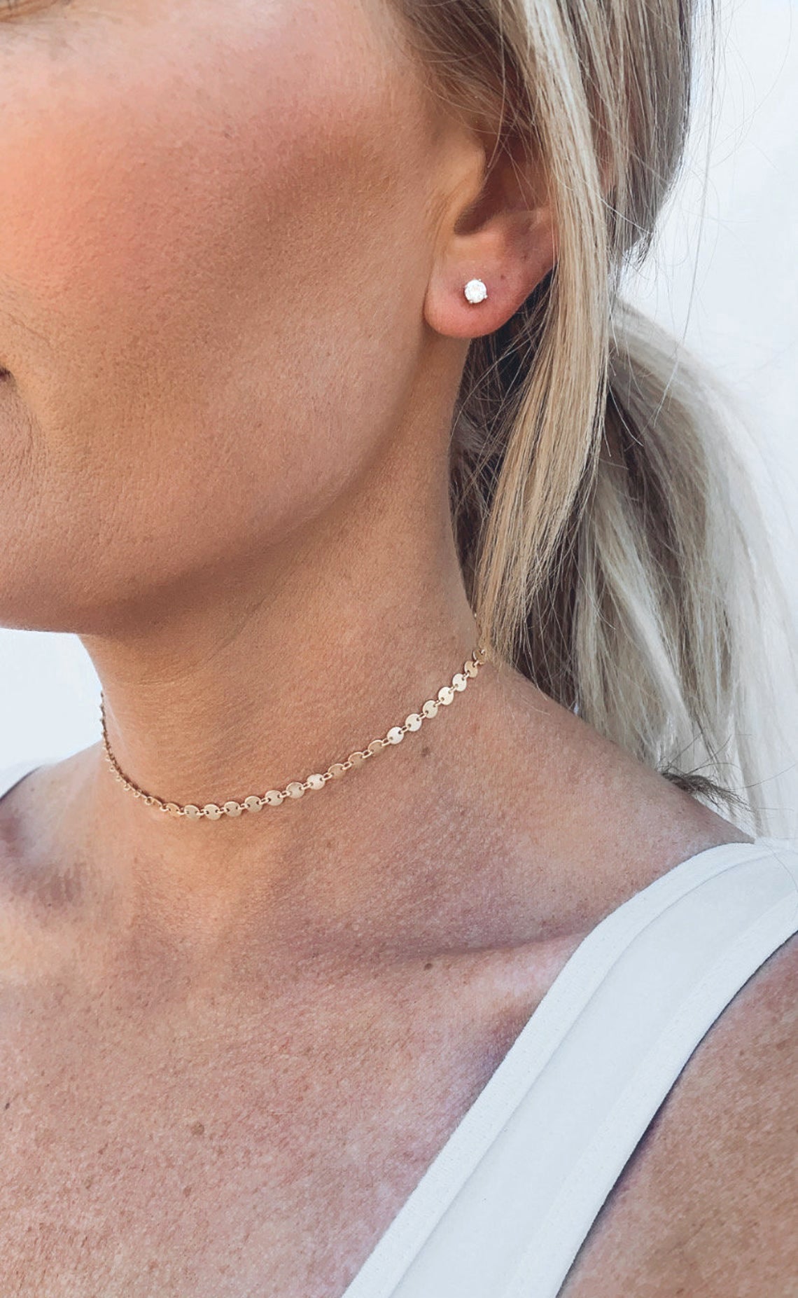 Disc Choker Necklace