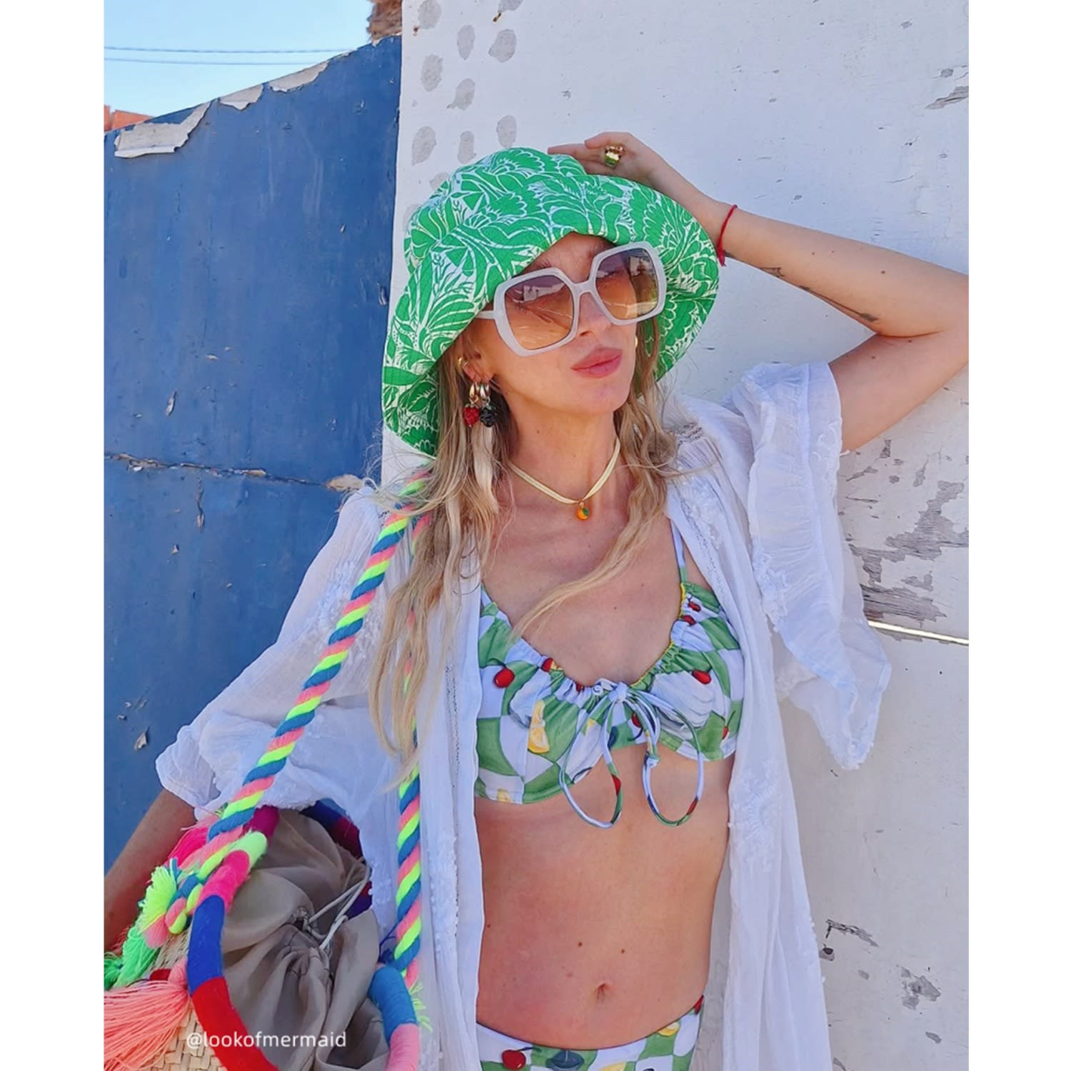 Cutie Pie Glass Tangerine Gingham Ribbon Open End Choker Necklace