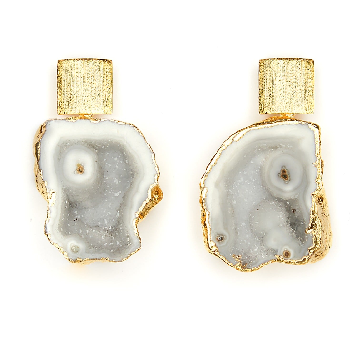 White Rocks In The Sky Earrings