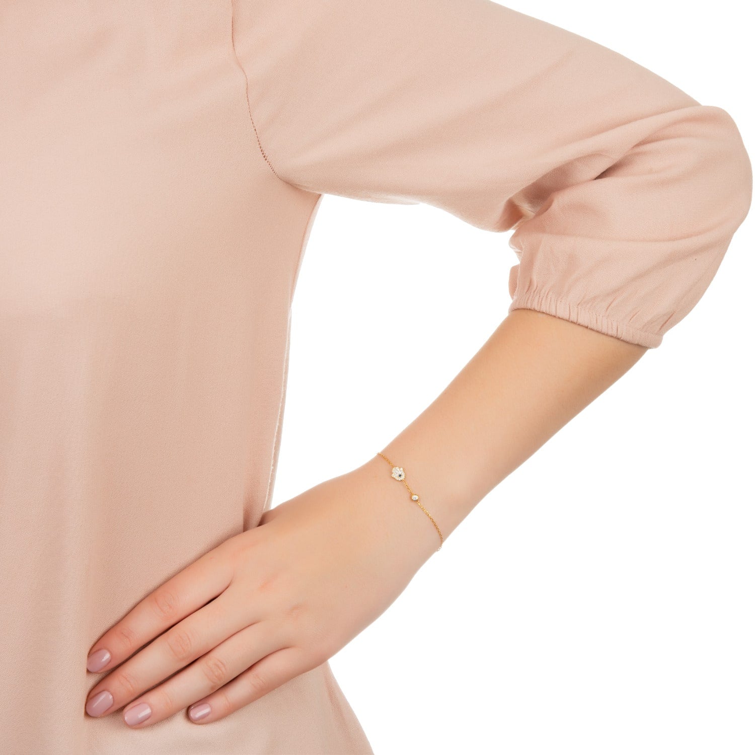 Hamsa Hand Bracelet Gold