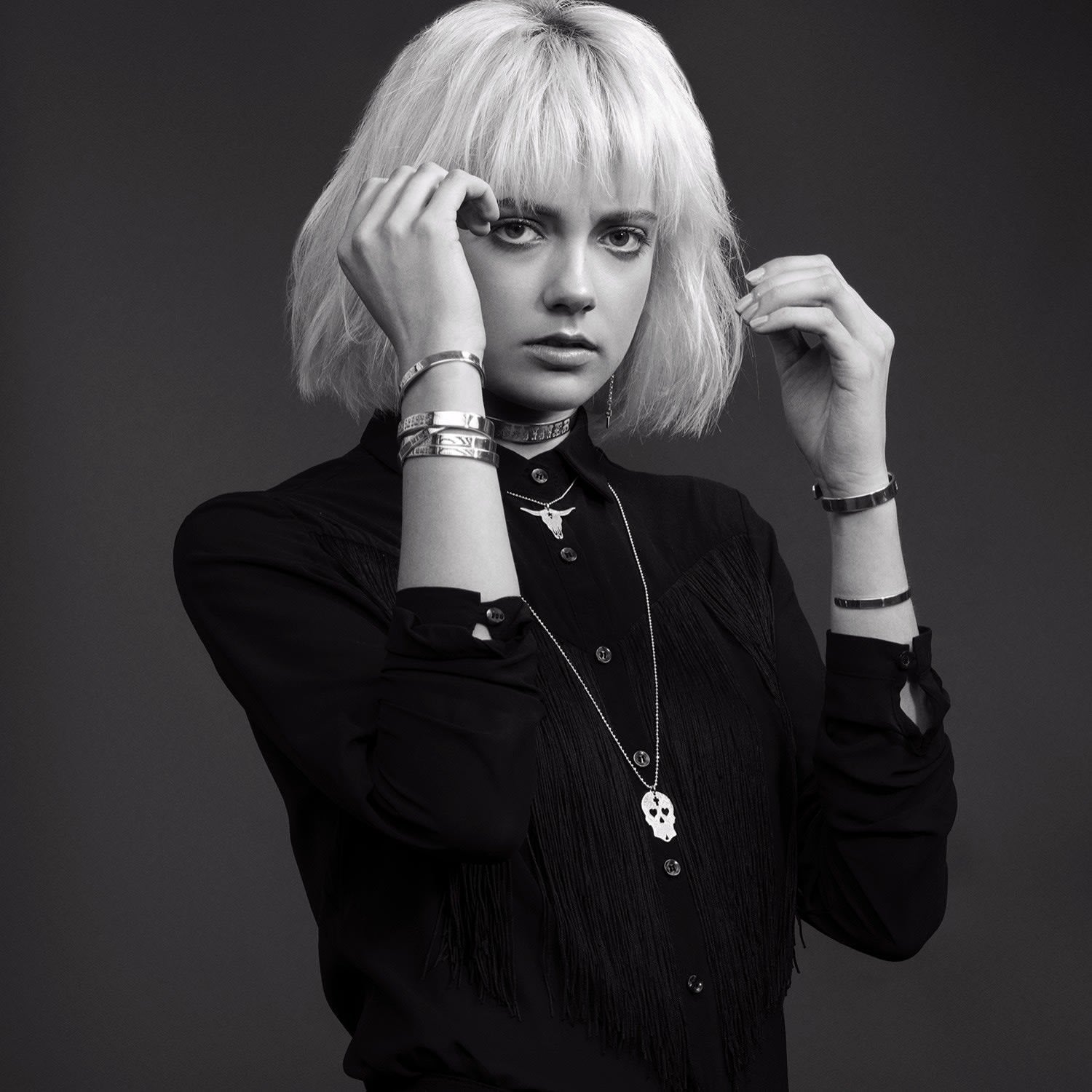 Small Silver Sugar Skull Cross Pendant Necklace