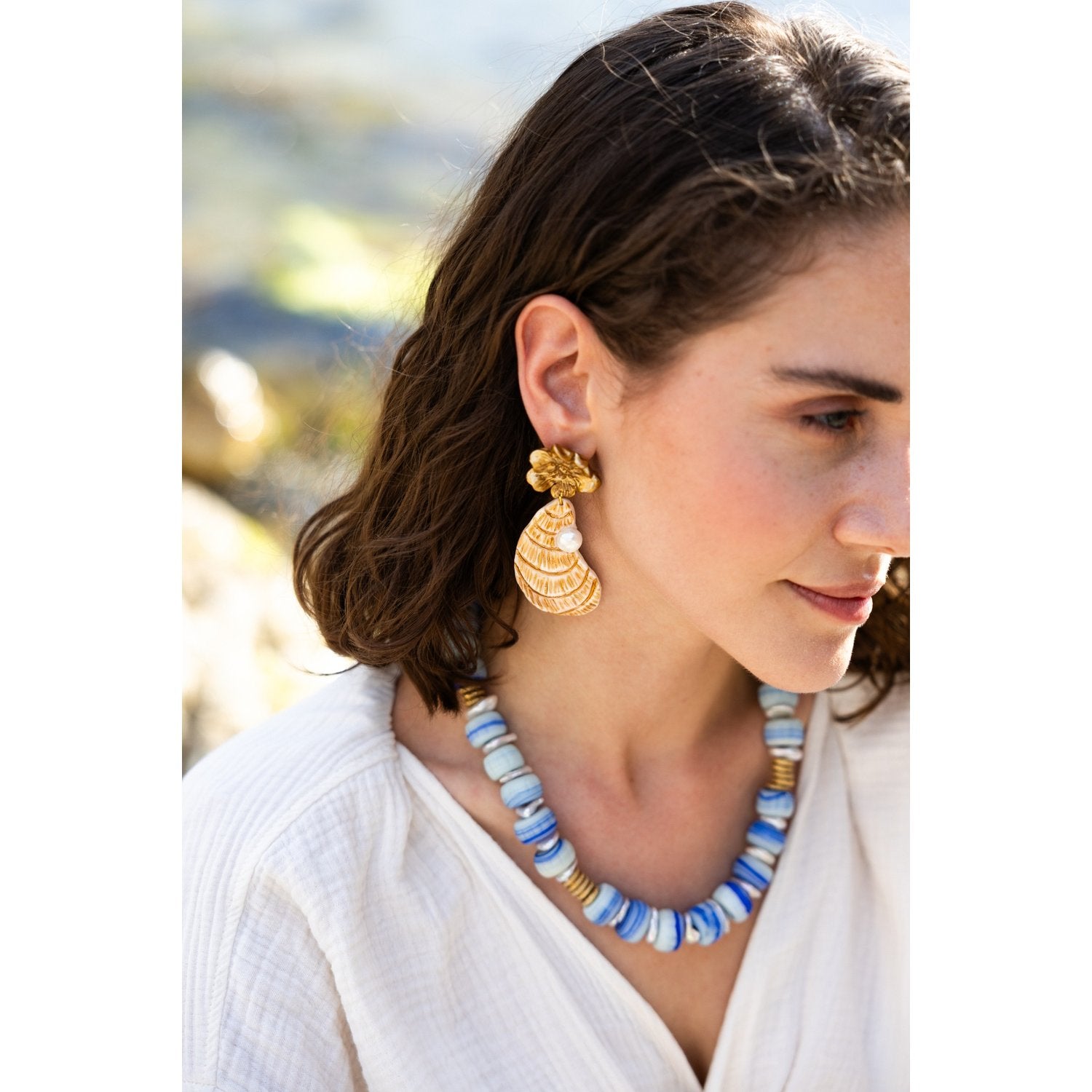 Cyclades - Blue Glass Necklace