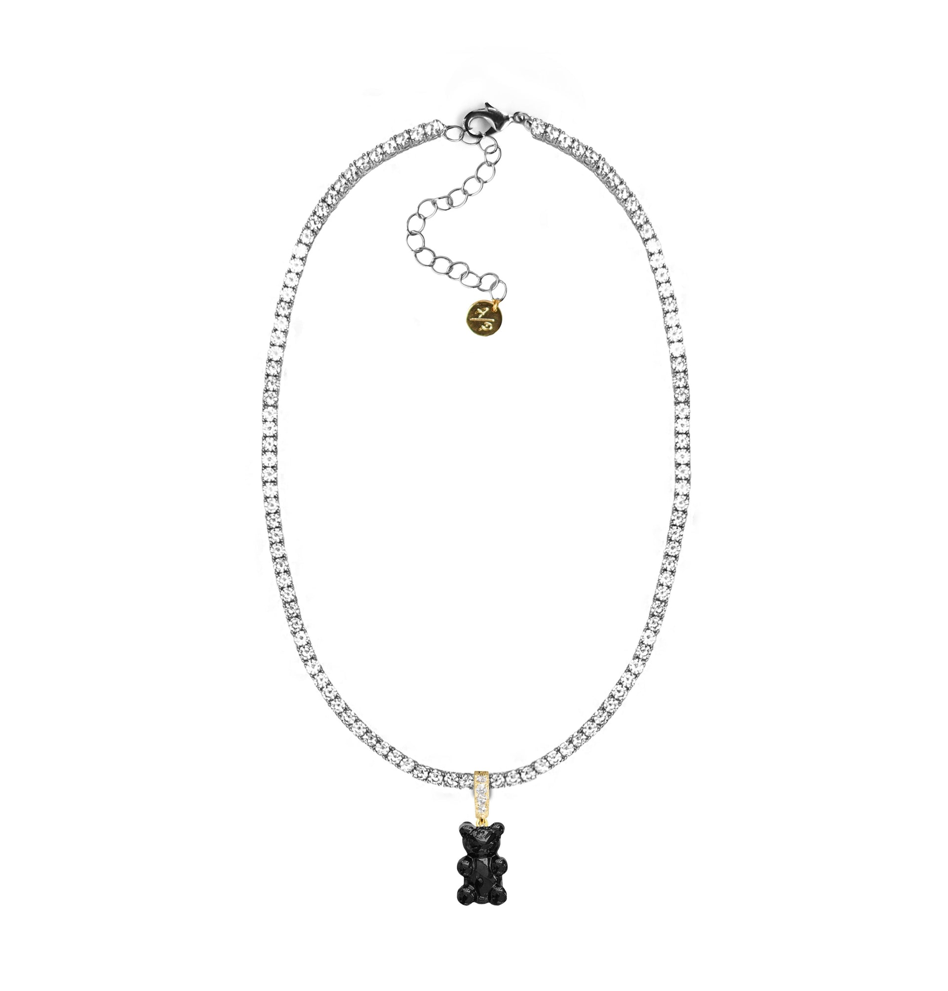 Cz Black Gummy Tennis Choker