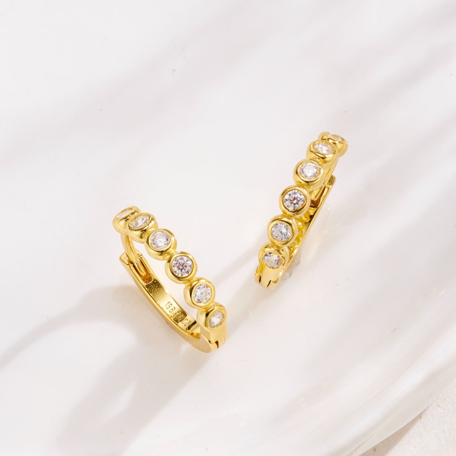 Cz Creole Hoop Earrings