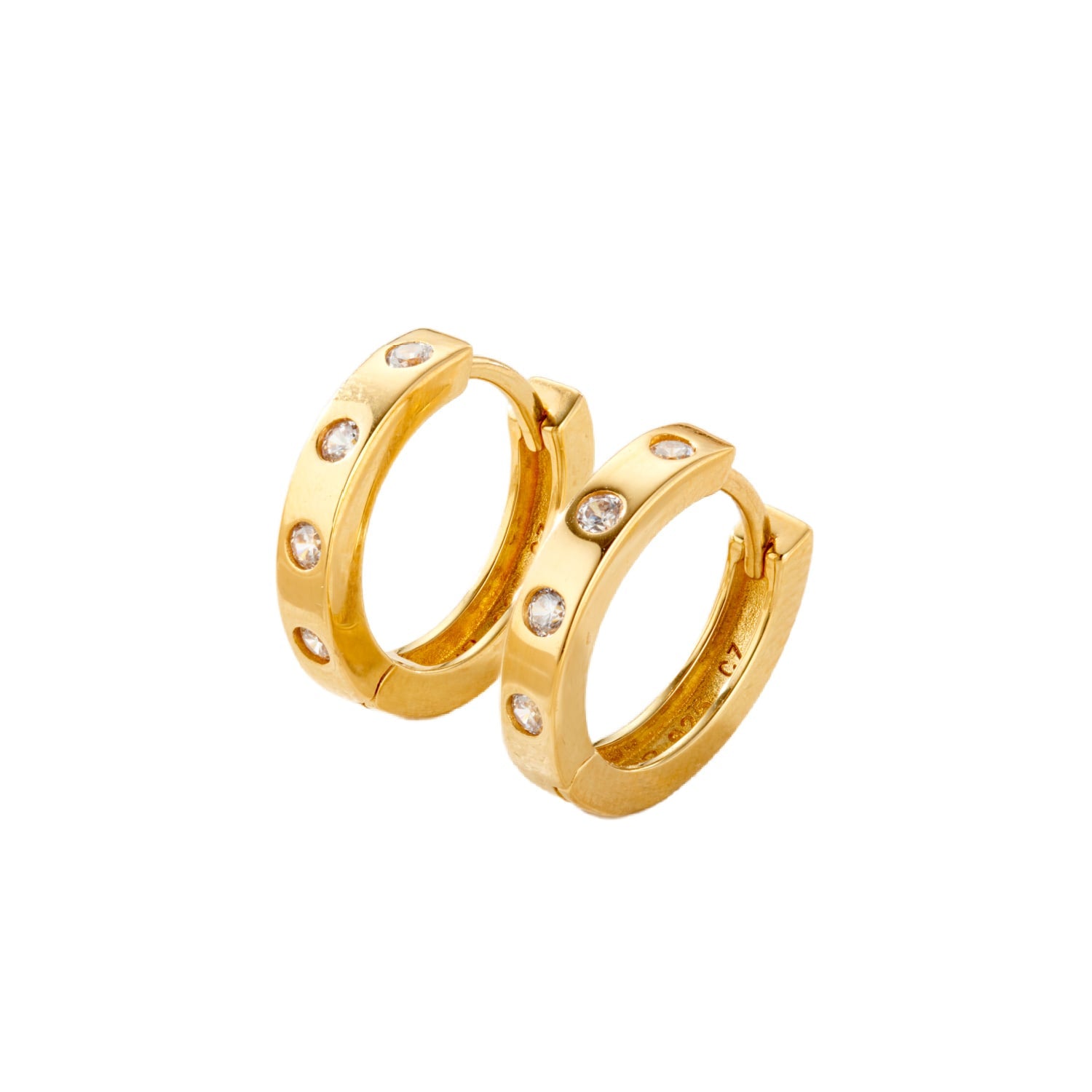 Cz Huggie Hoop Earrings