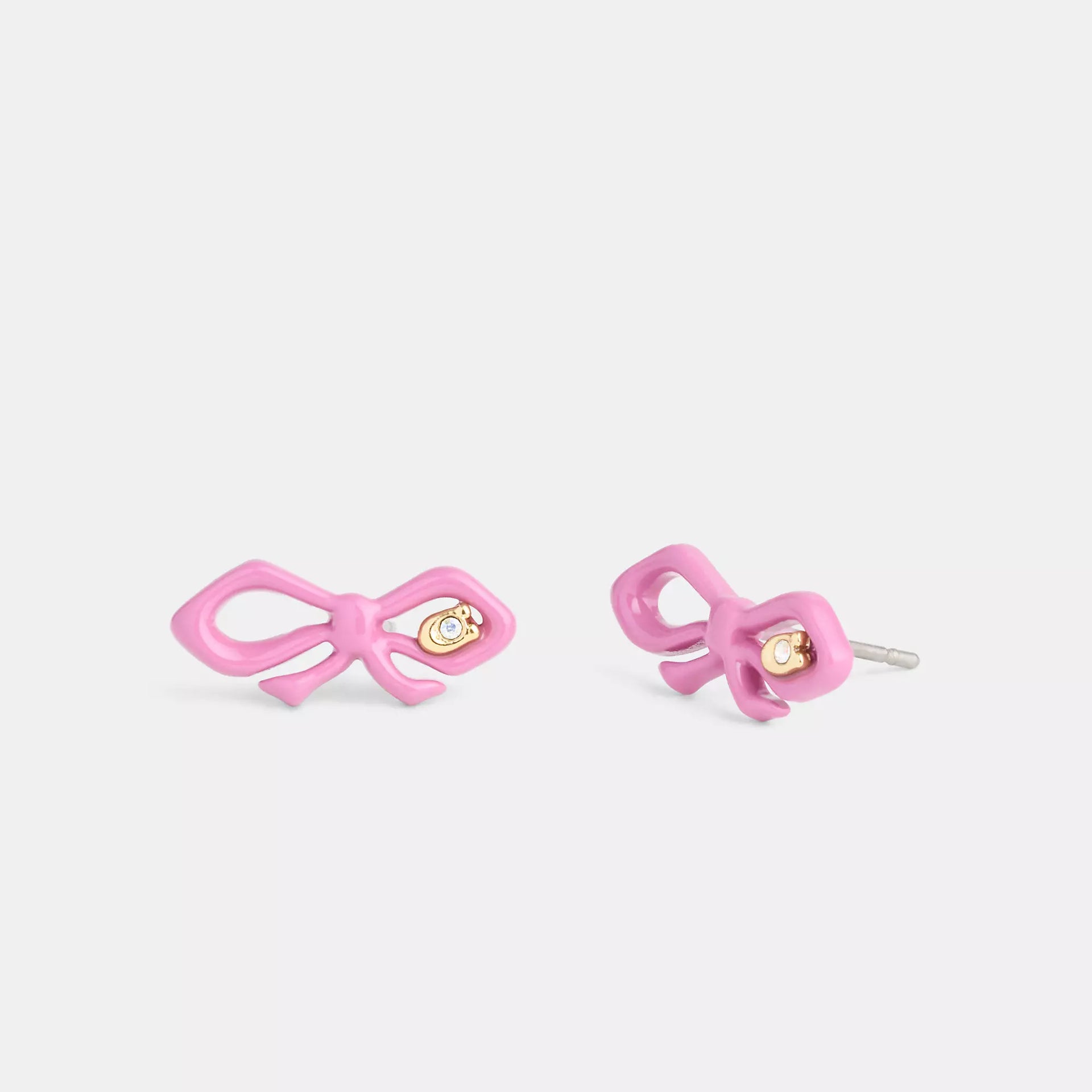 Coach Resin Mini Bow Stud Earrings