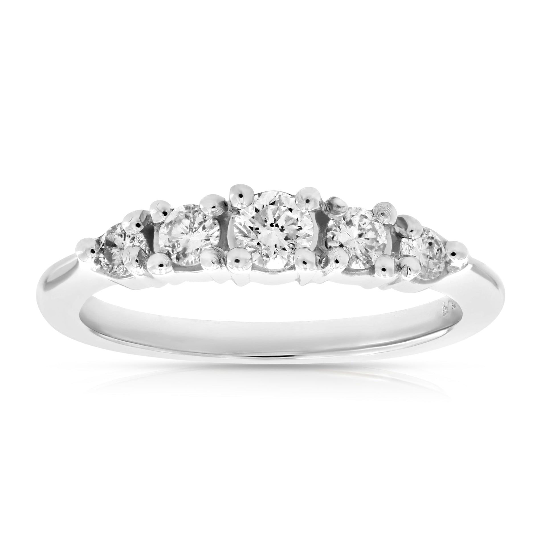 3/8 cttw Diamond 5 Stone Ring Platinum