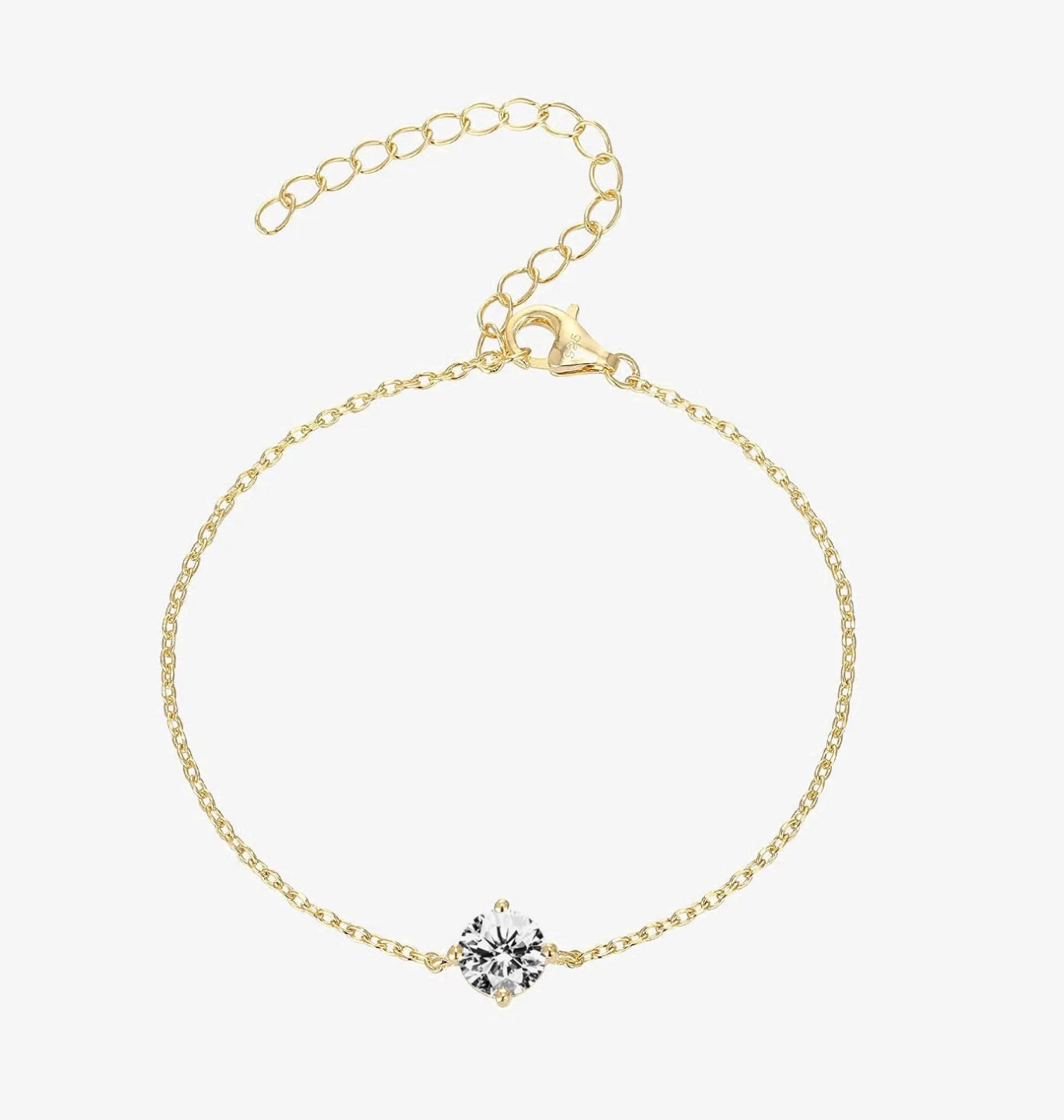 18k Gold Solitaire Bracelet