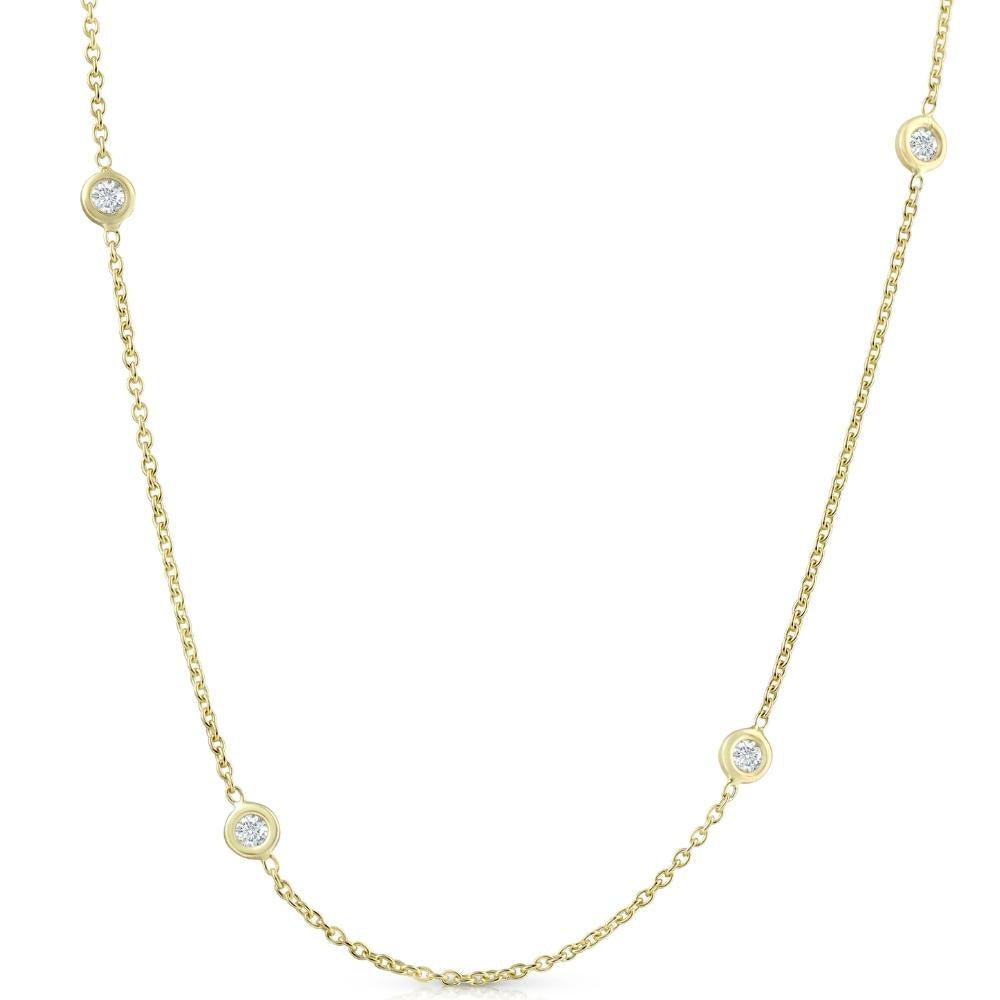 1ct Diamonds By The Yard 18' 14K Yellow Gold Women's Necklace