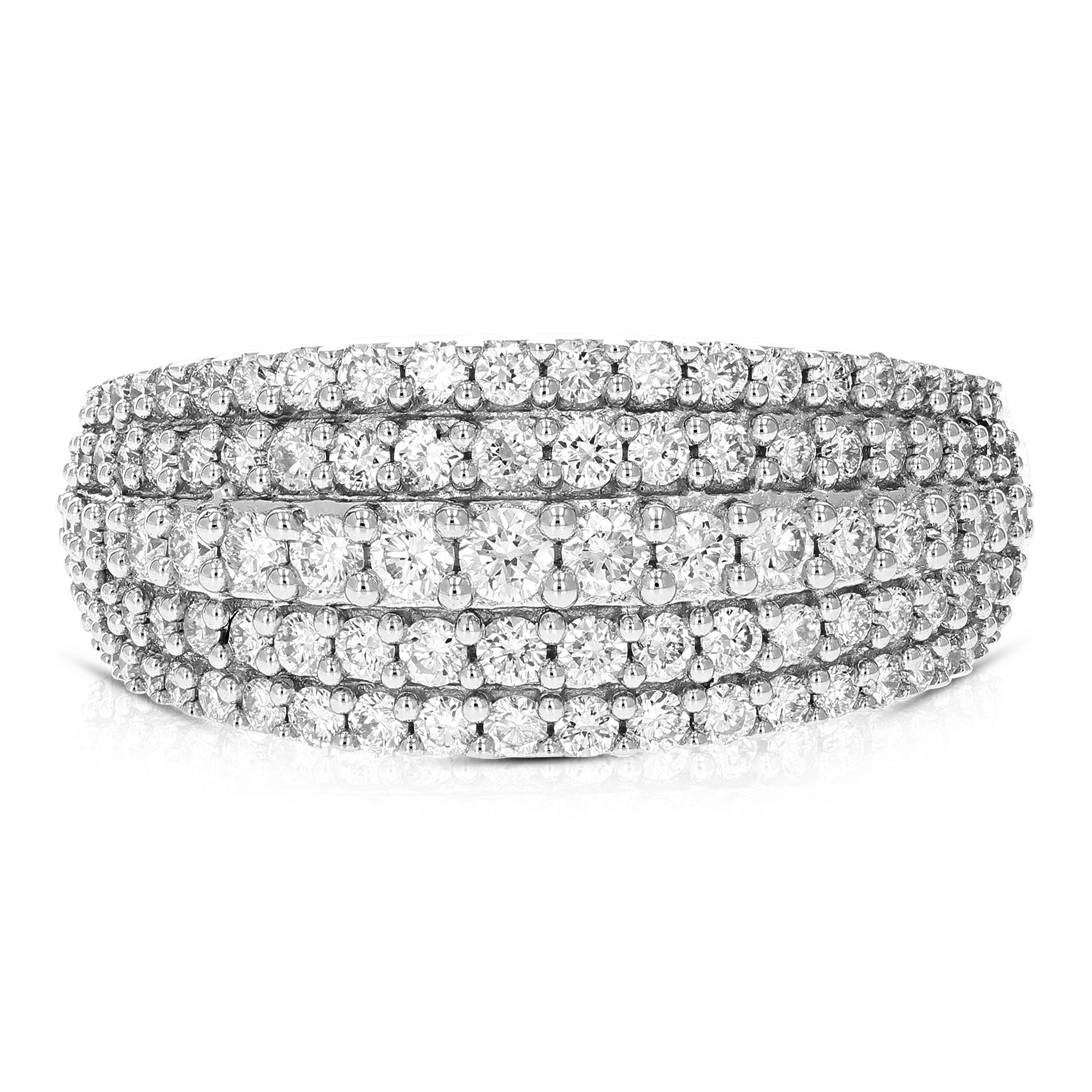 1 cttw Round Lab Grown Diamond Engagement Ring .925 Sterling Silver
