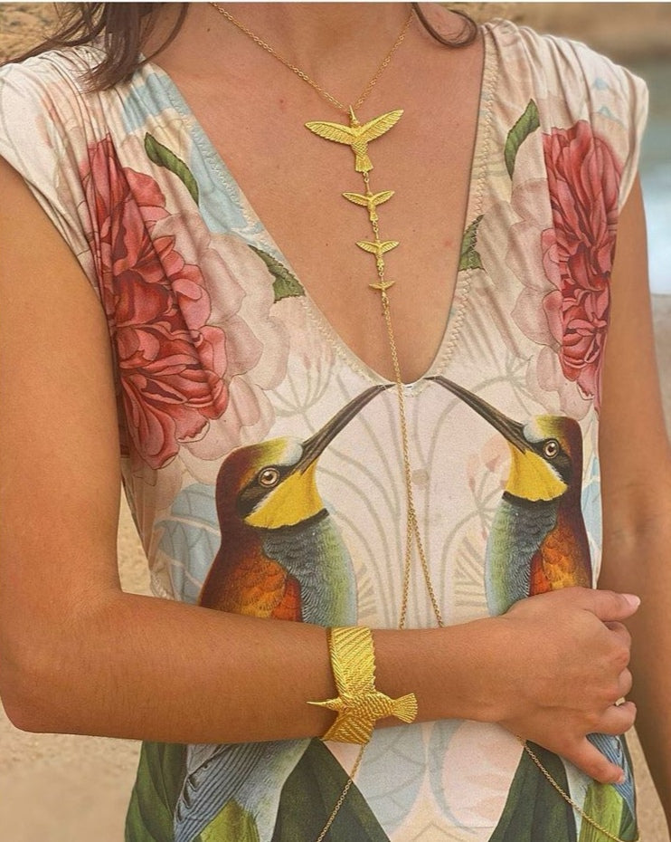 Body Chain Four Hummingbirds