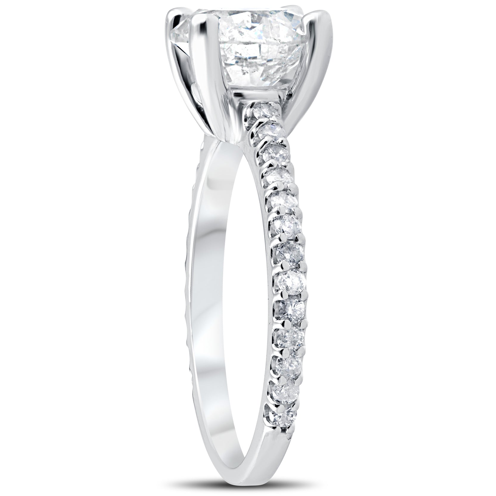 2 1/3 cttw Diamond Engagement Ring Solitaire Round Brilliant Cut 14k White Gold