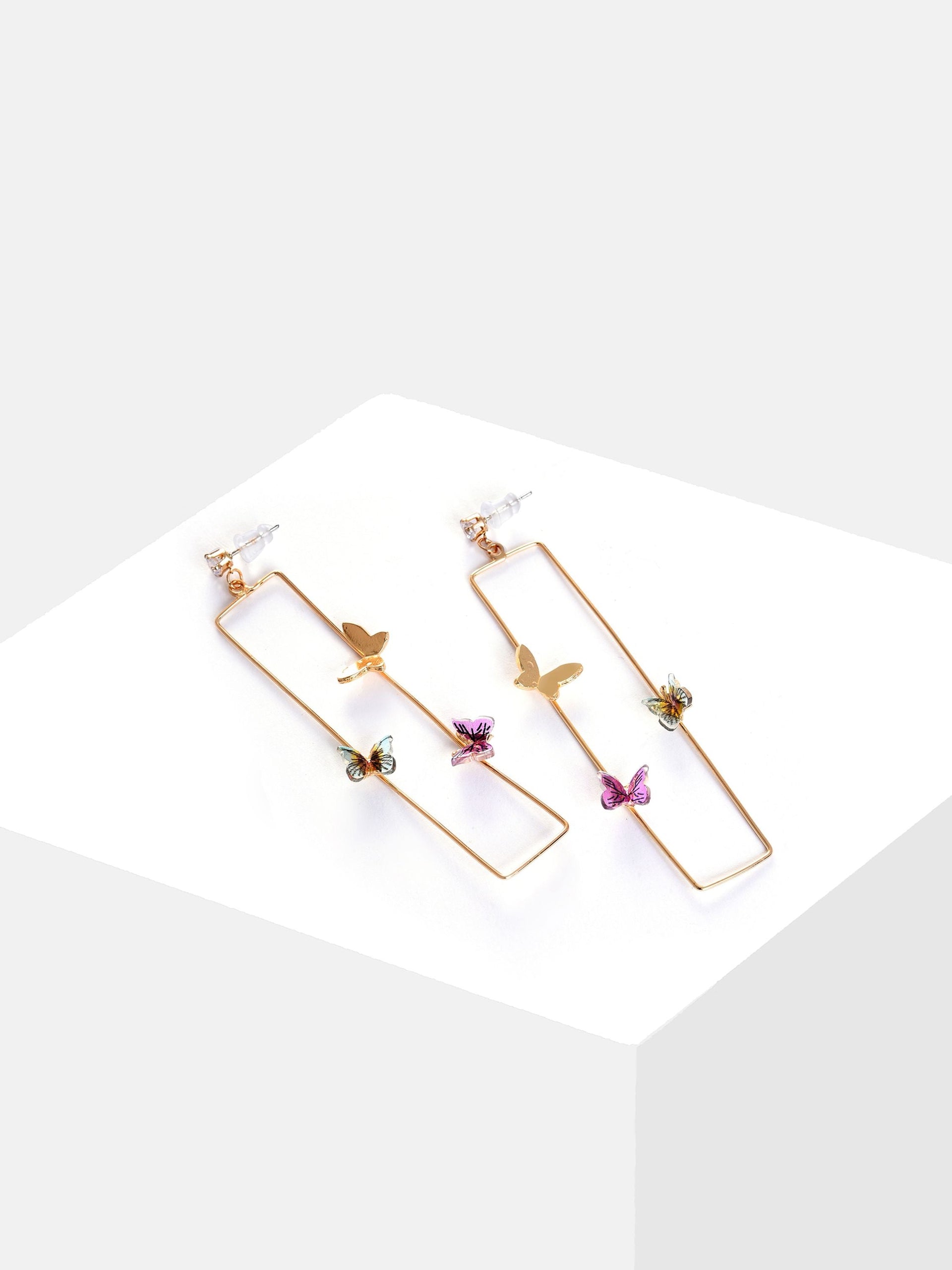 Gold Plated Butterfly Shaped Earring