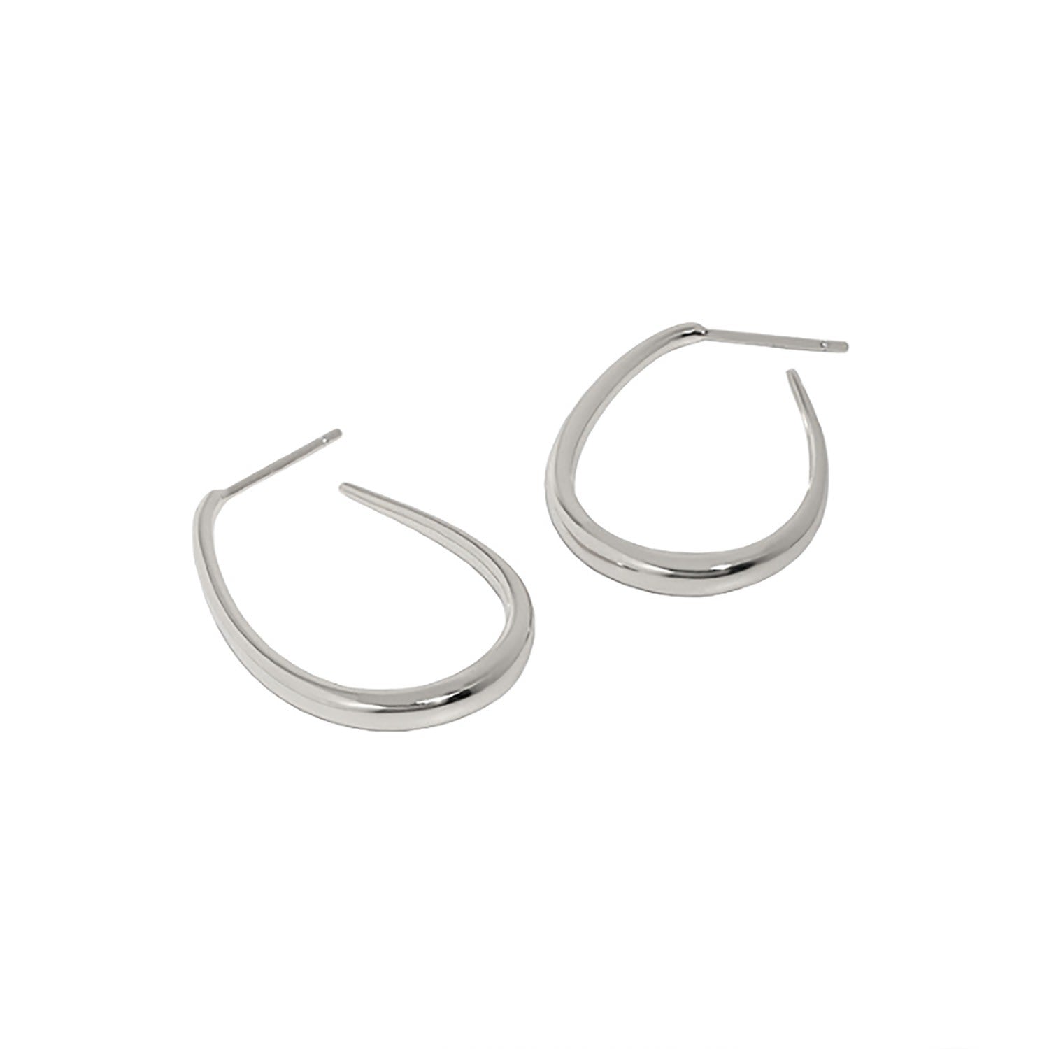 Sterling Silver Shiel Hoop Drop Earrings