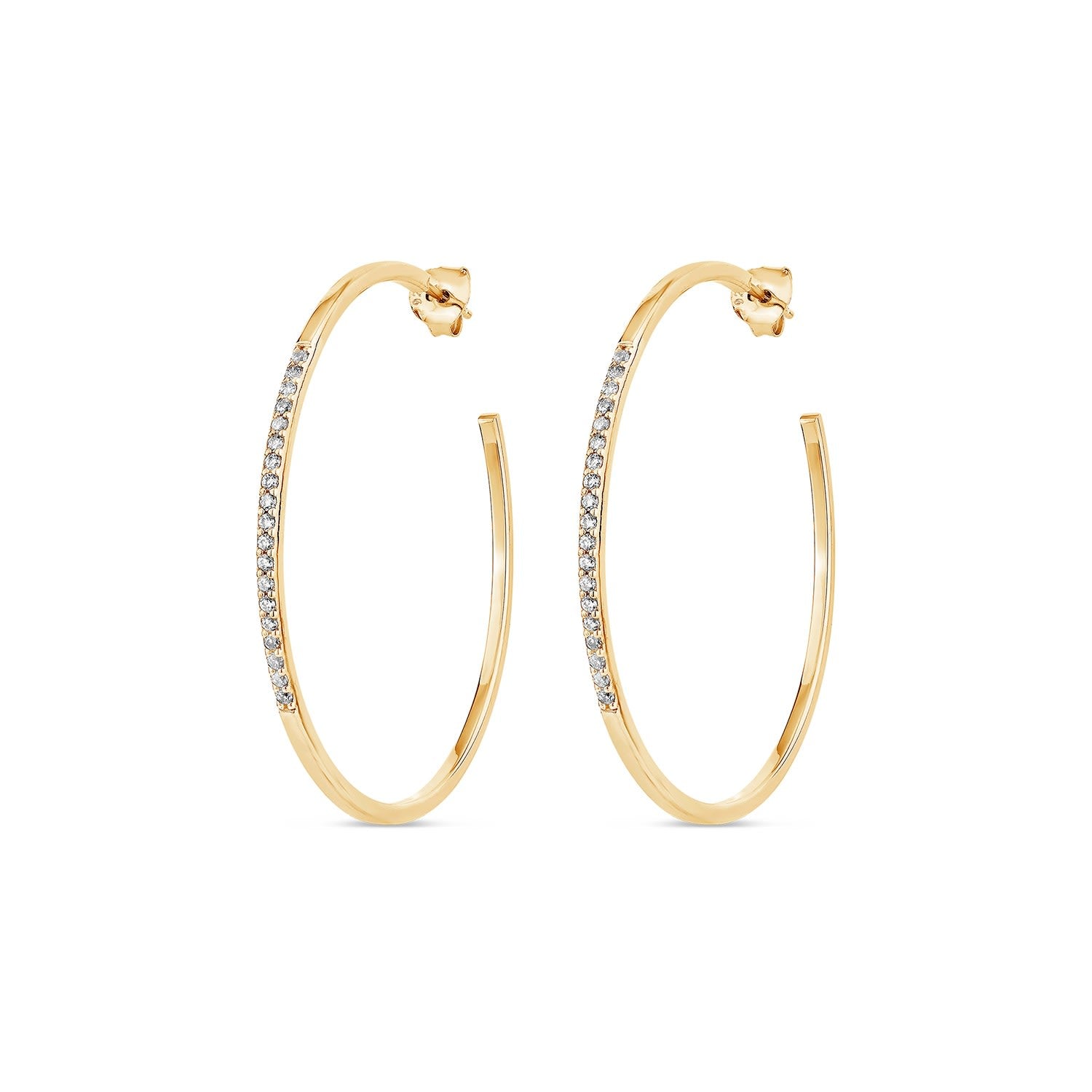 Adventure Earrings With Man Made Cz Diamond Stimulant In 18K Gold Vermeil