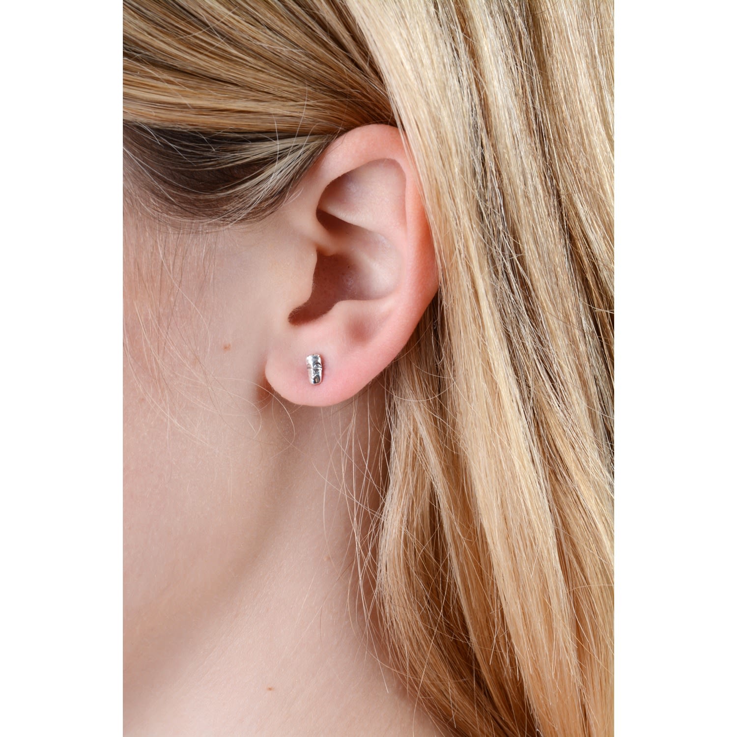 Tiny Voodoo Damballah Earrings Silver