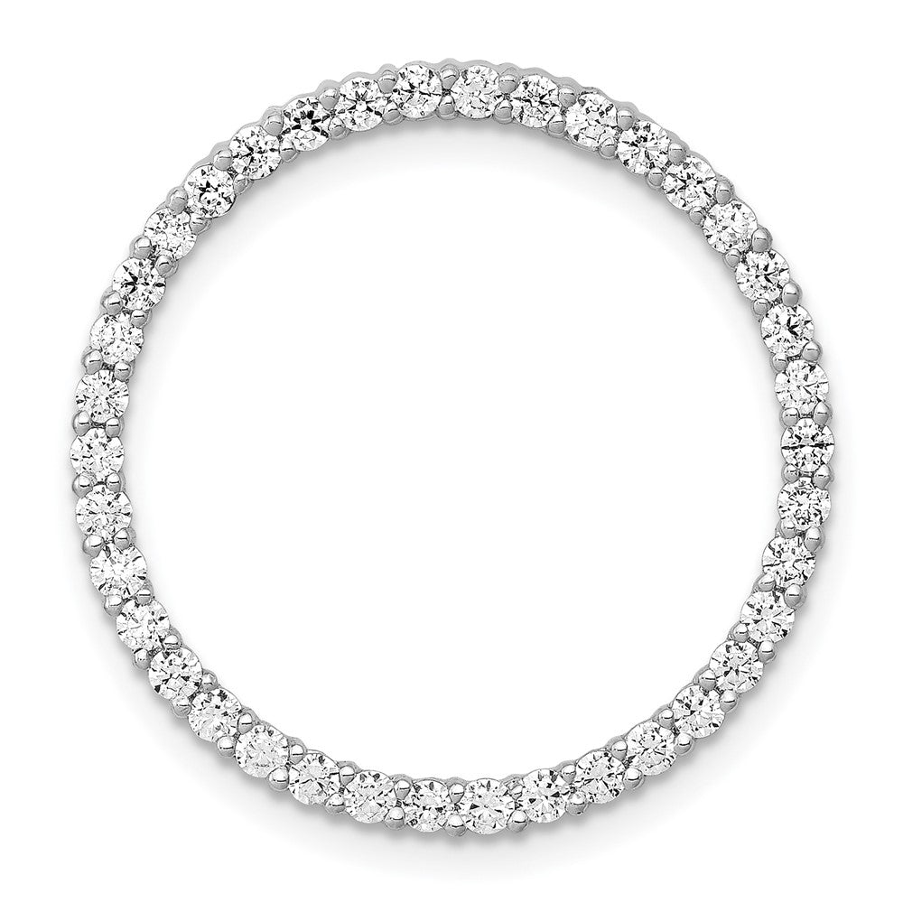 14K White Gold Lab Grown Diamond Circle Pendant (0.76ct VS G-H)
