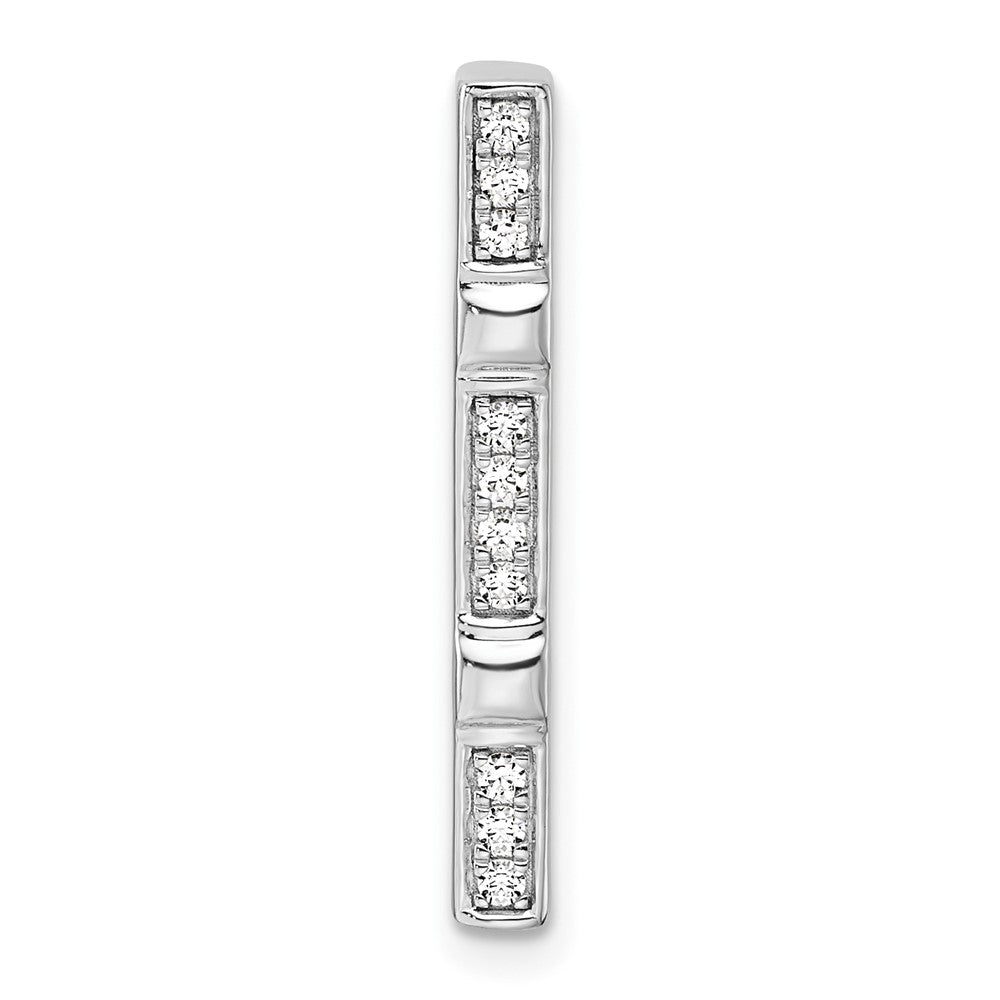 14K White Gold Lab Grown Diamond Chain Slide Pendant (0.1ct VS G-H)