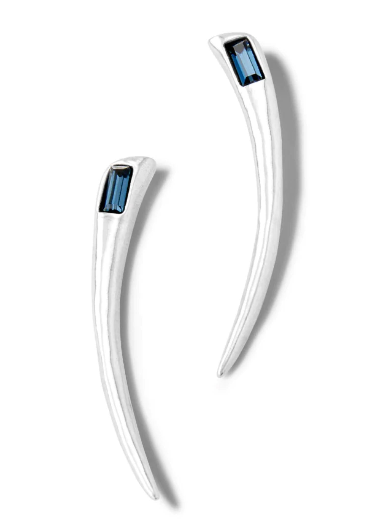 Women's Tickle With A Feather Earrings In Silver