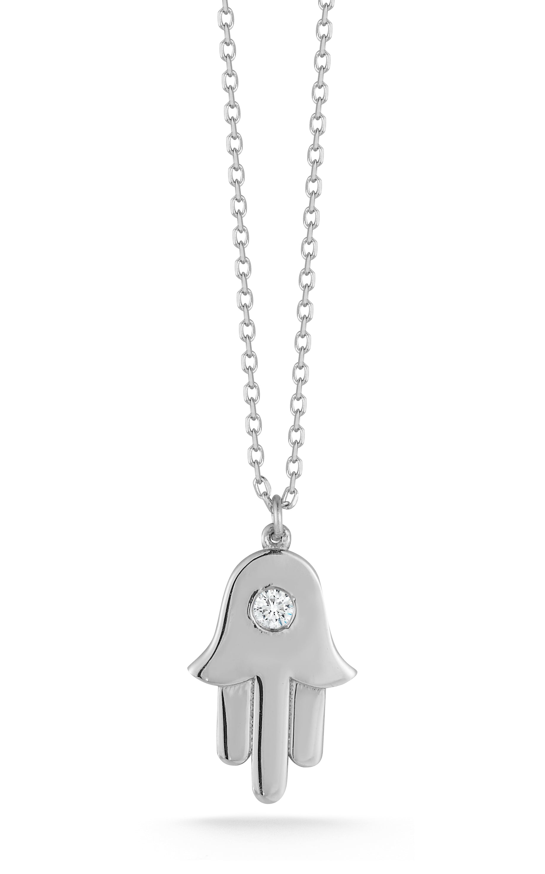 14K Gold & Diamond Hamsa Necklace