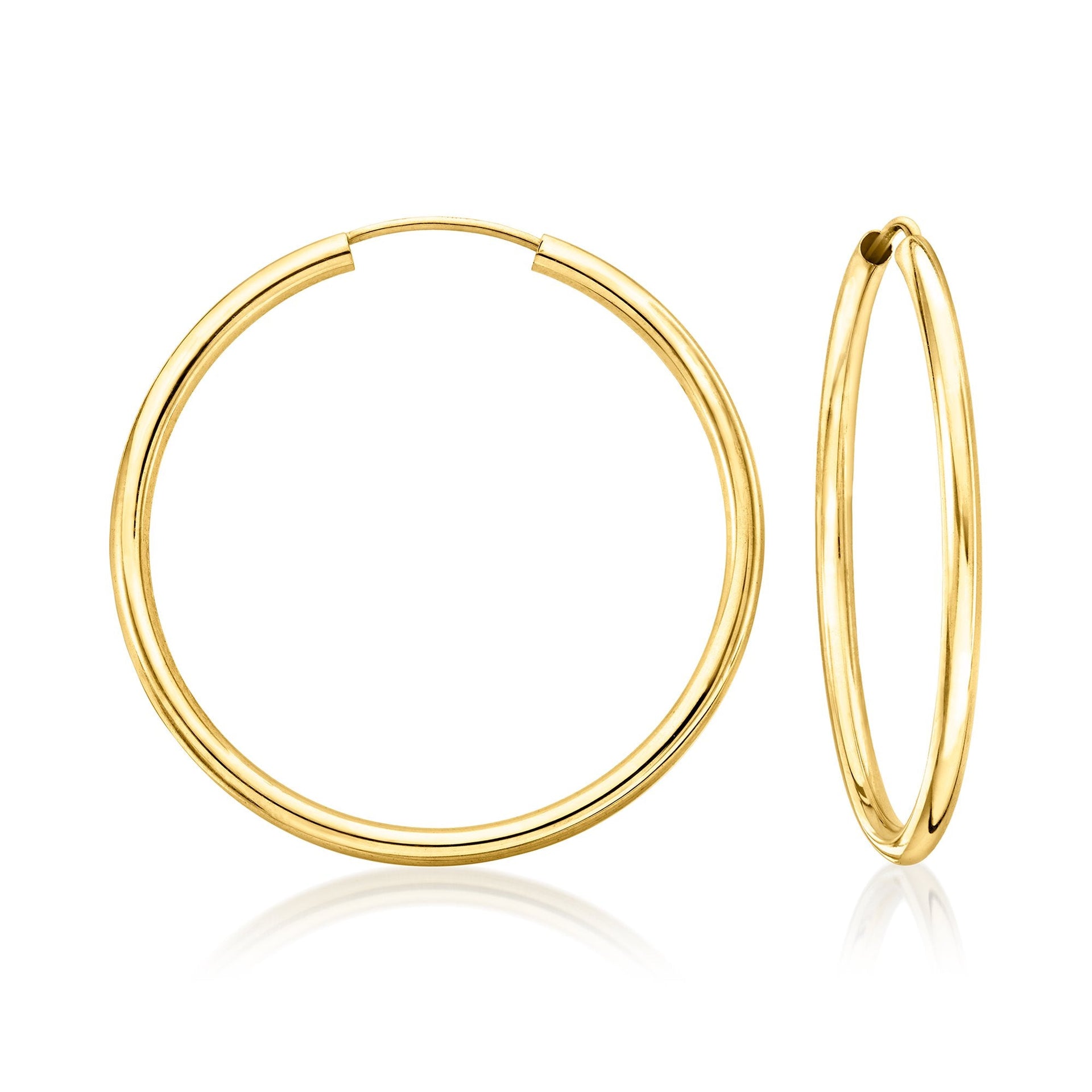 Canaria Italian 10kt Yellow Gold Hoop Earrings