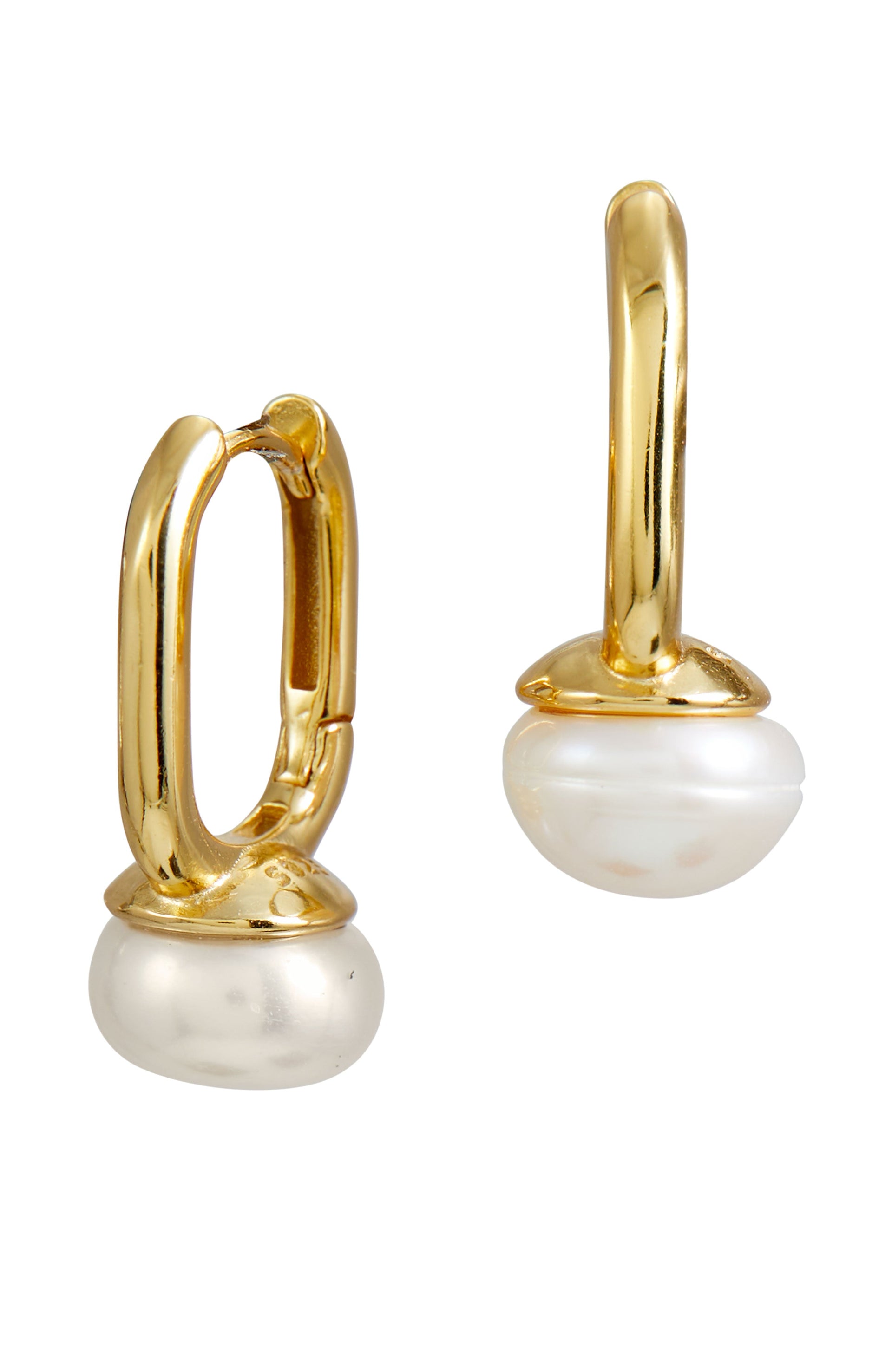 18K Gold Vermeil Pearl Hoop