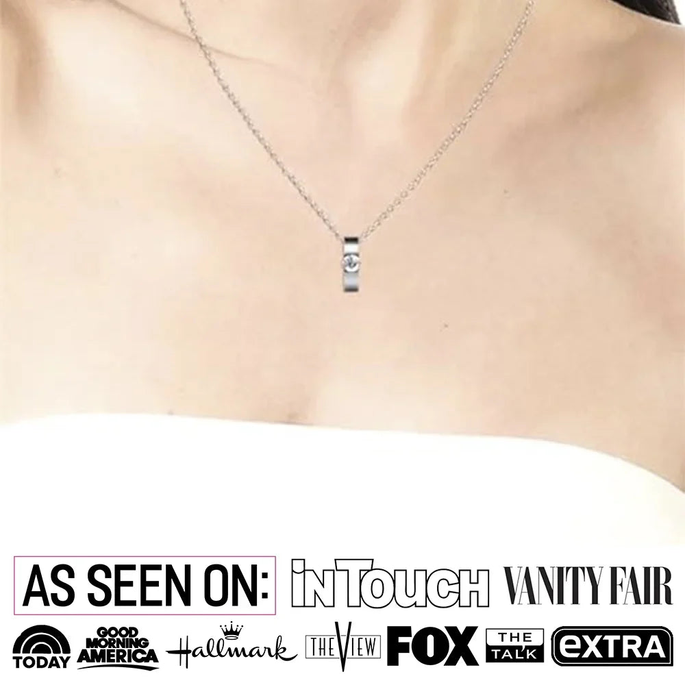 Nailea 18k White Gold Plated Pendant Necklace with Swarovski Crystals