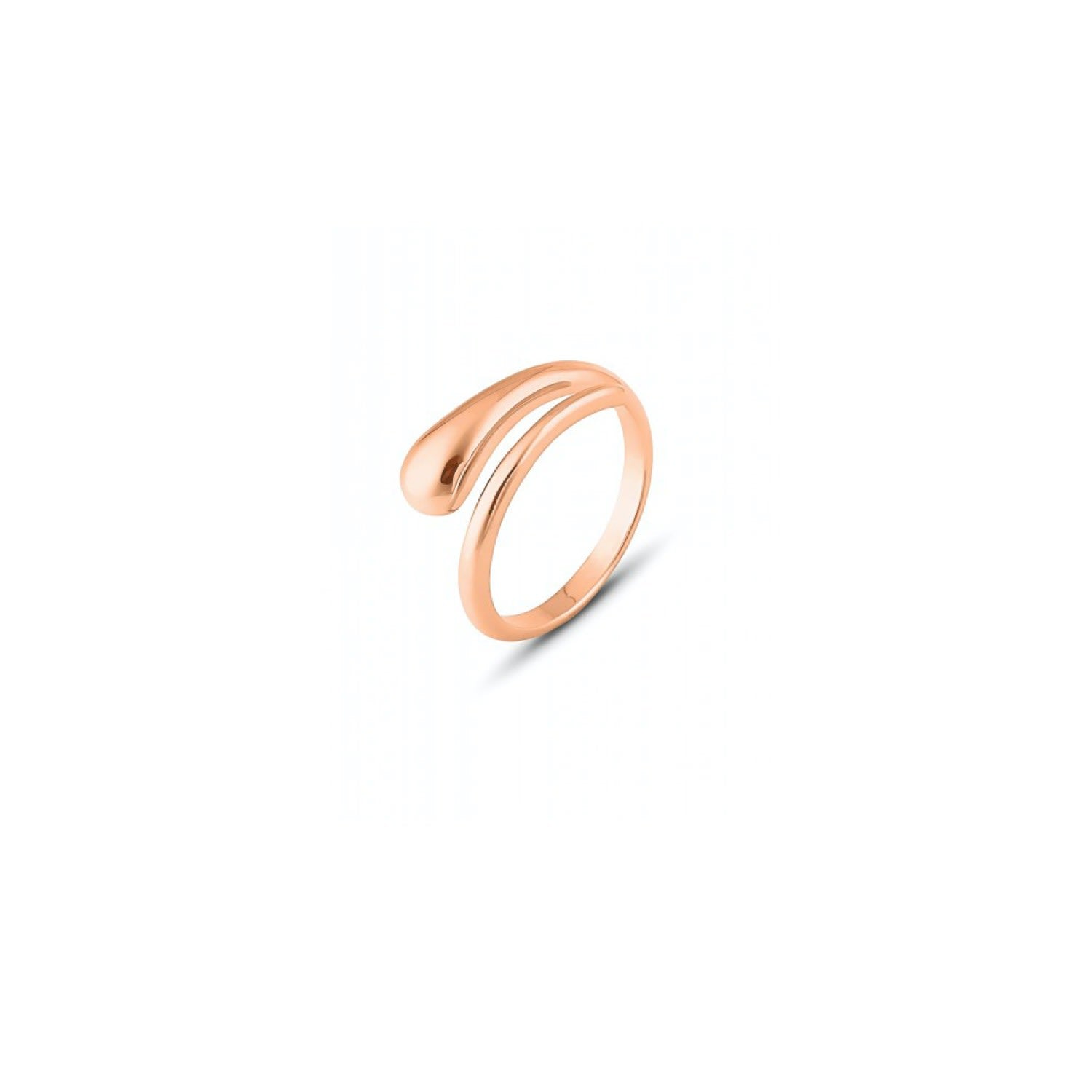 Signature Sterling Silver Stacking Snake Ring - Rose Gold