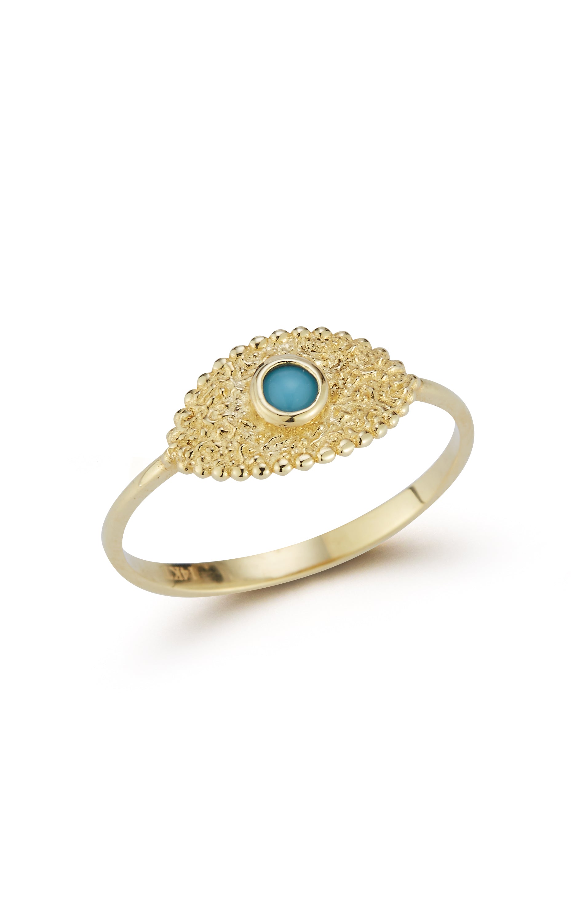 14K Gold & Turquoise Evil Eye Ring