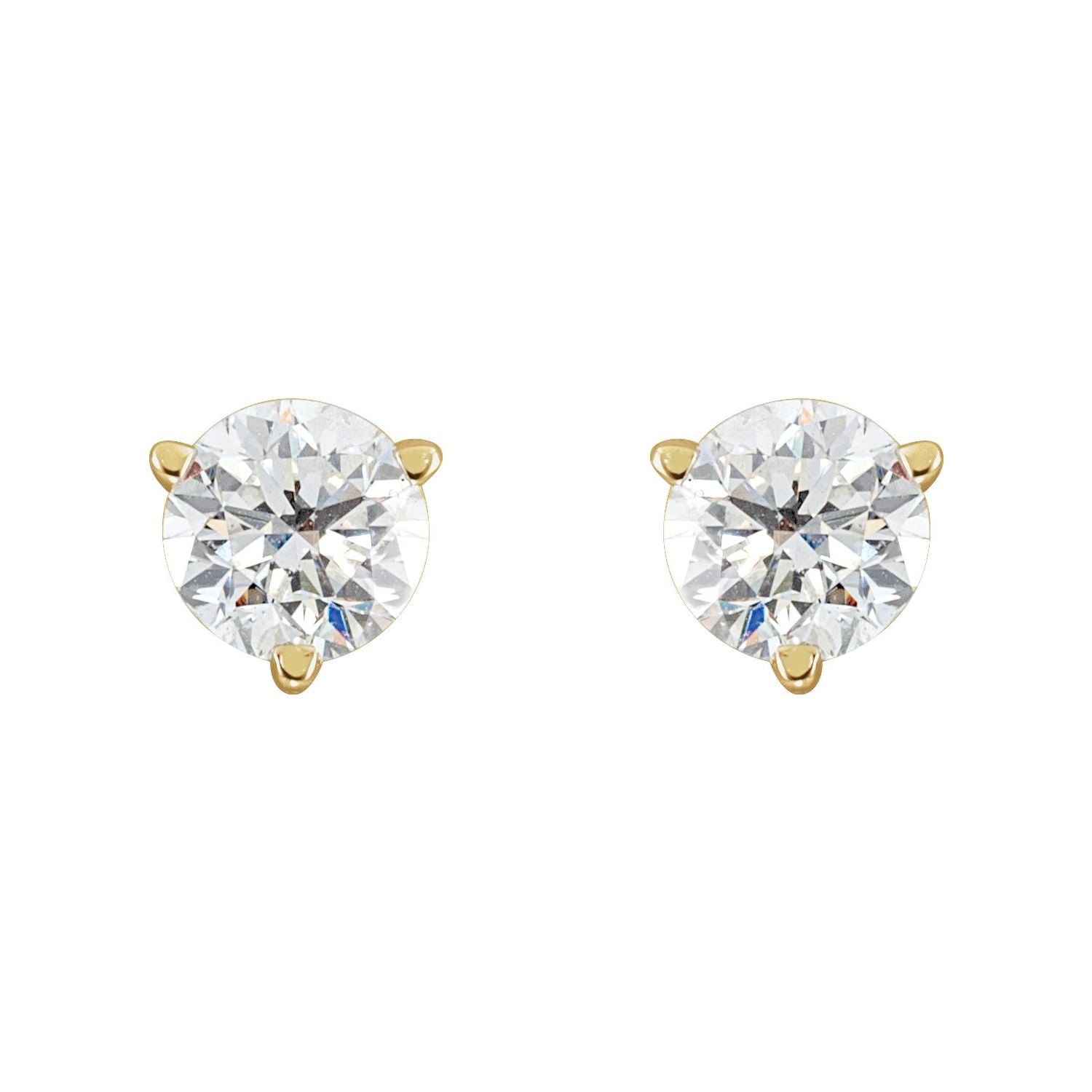 14K Gold 3/4ct Lab-grown Diamond Earrings Clarity SI Color G-H