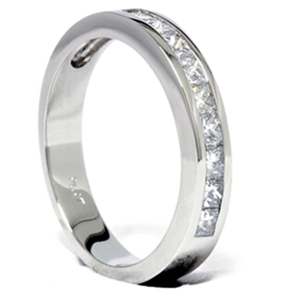 950 Platinum 5/8 ct Princess Cut Diamond Wedding Ring