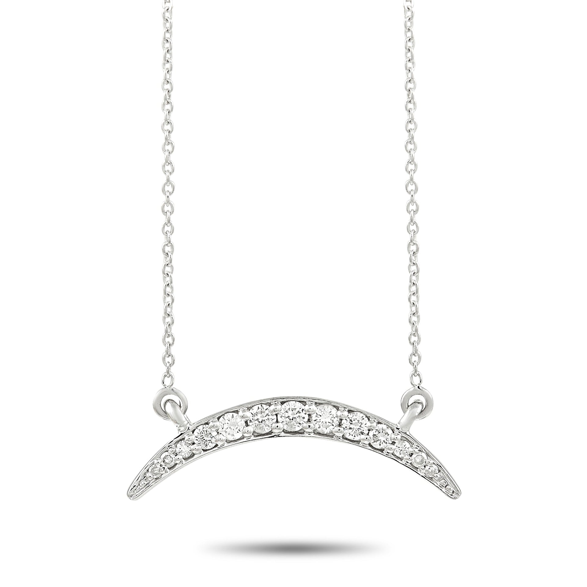 14K White Gold 0.16 ct Diamond Necklace
