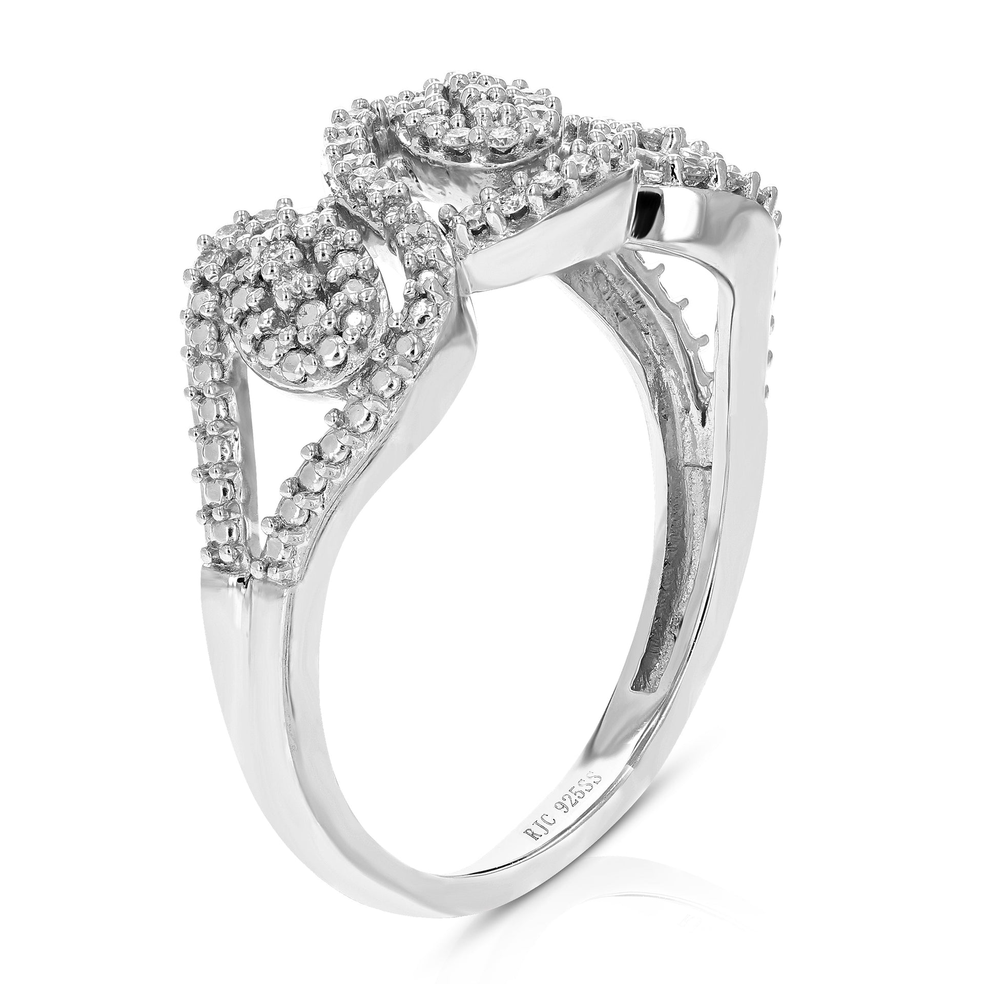 1/5 cttw Round Cut Lab Grown Diamond .925 Sterling Silver Engagement Ring For Women Prong Set