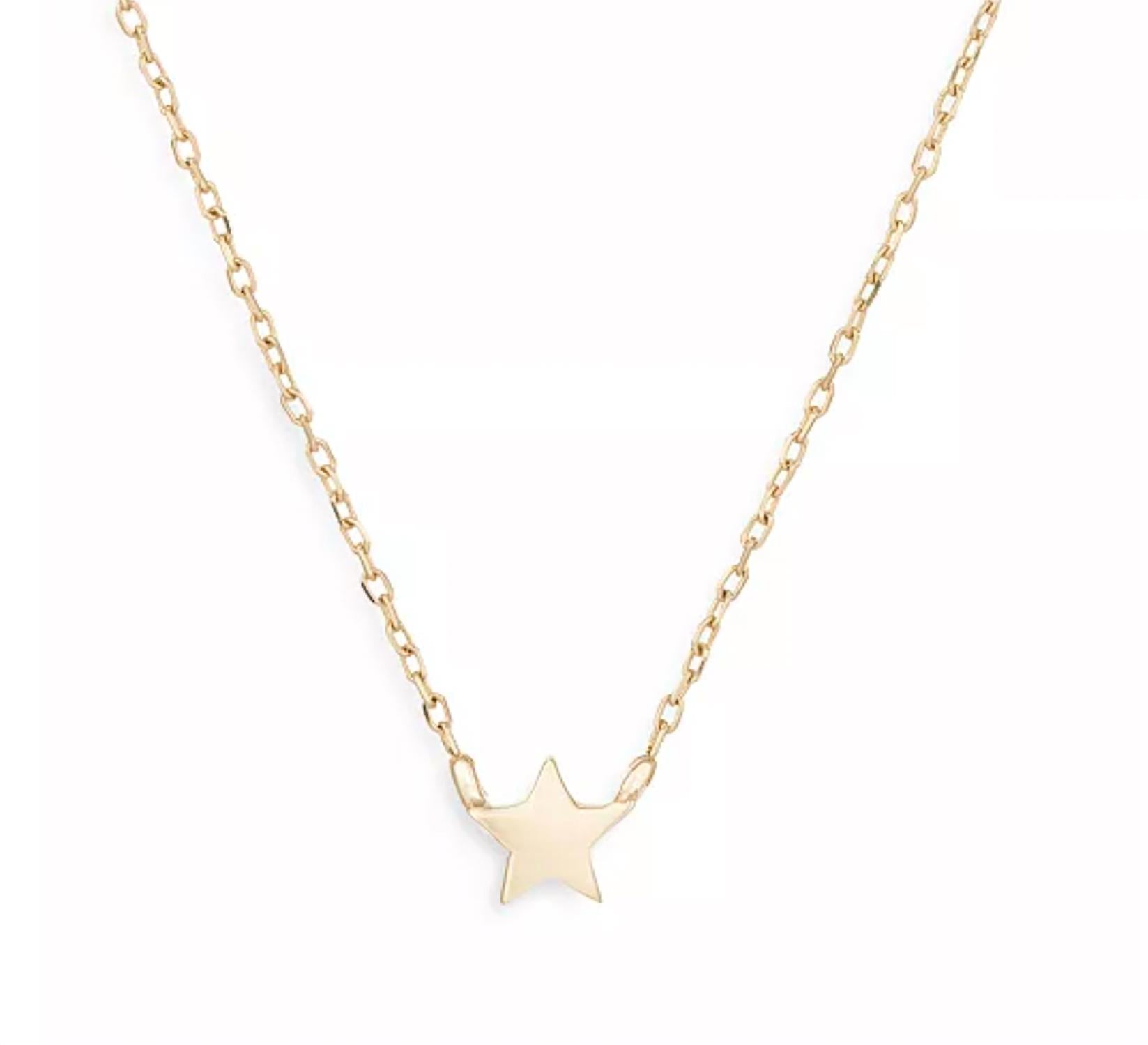 Super Tiny Puffy Star Necklace In Gold