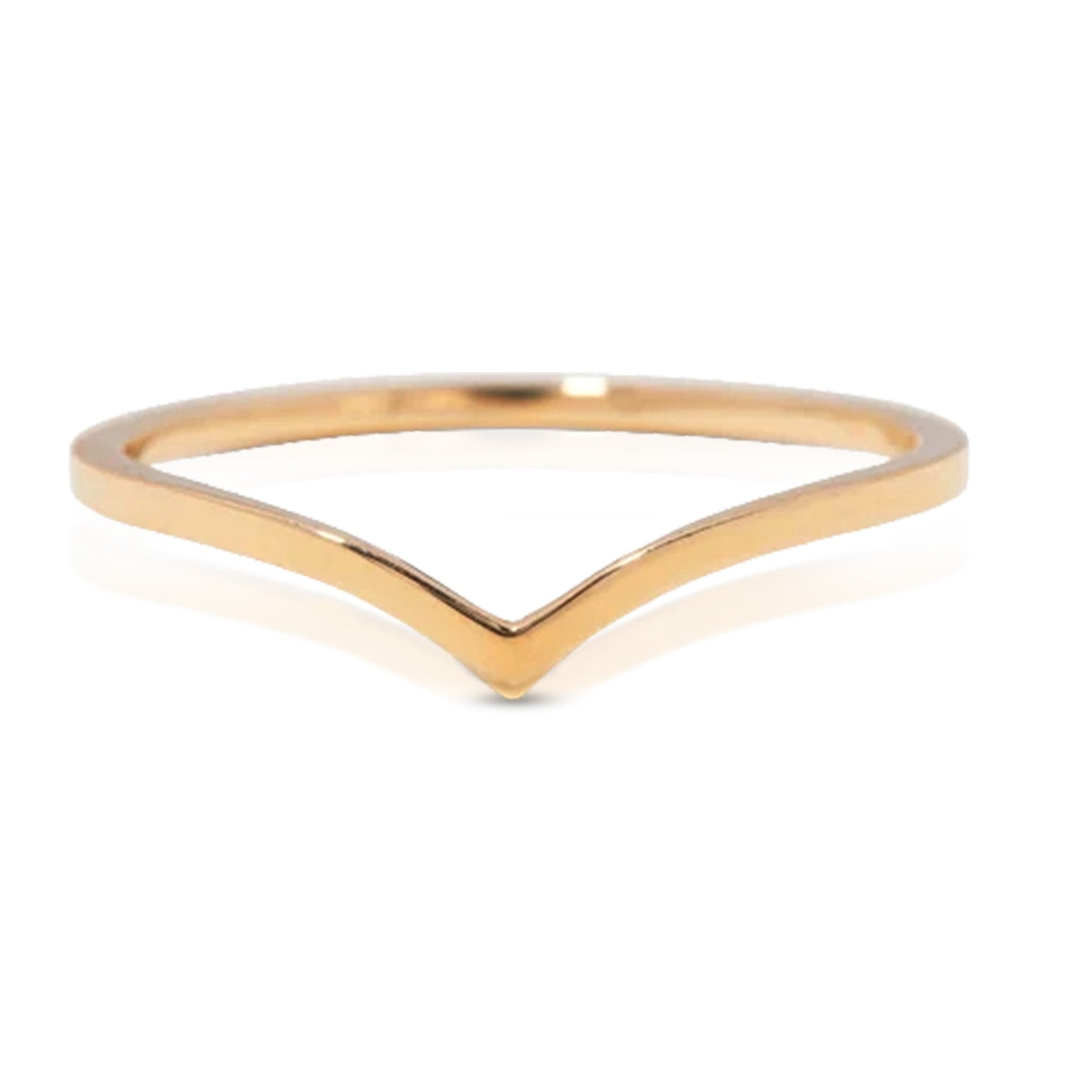 14K Yellow Gold Wishbone Ring