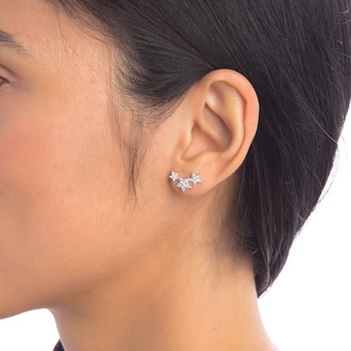 Adornia Crystal Starburst Studs silver